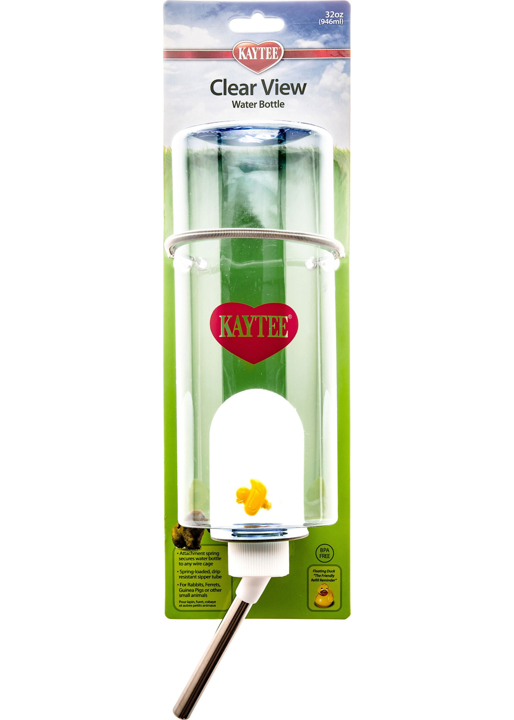 CLEAR VIEW PLASTIC WATER BOTTLE 32OZ
