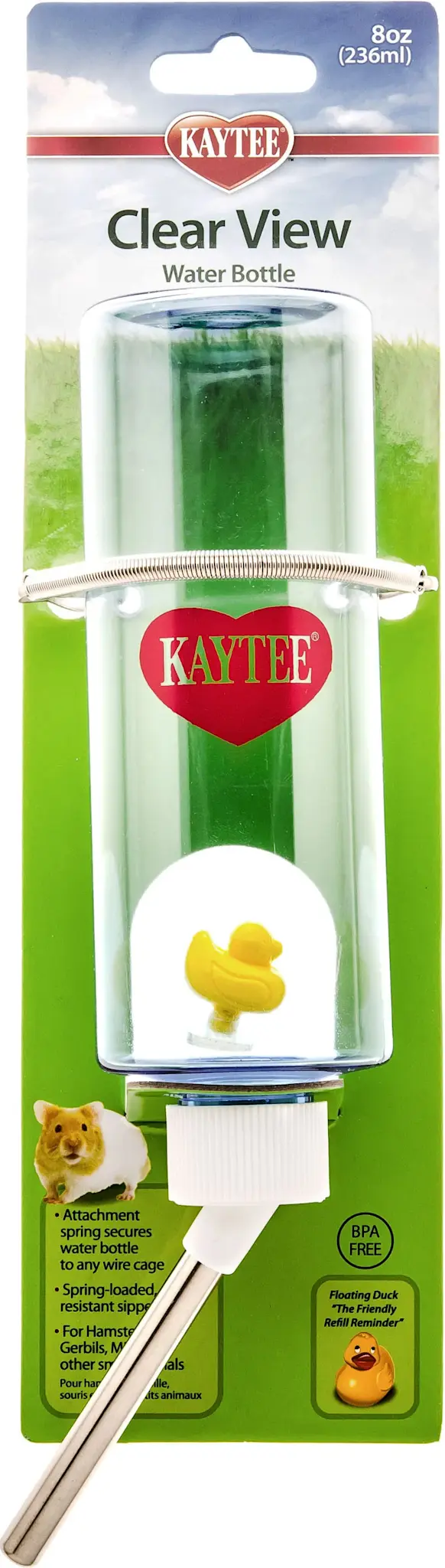 CLEAR VIEW PLASTIC WATER BOTTLE 8OZ