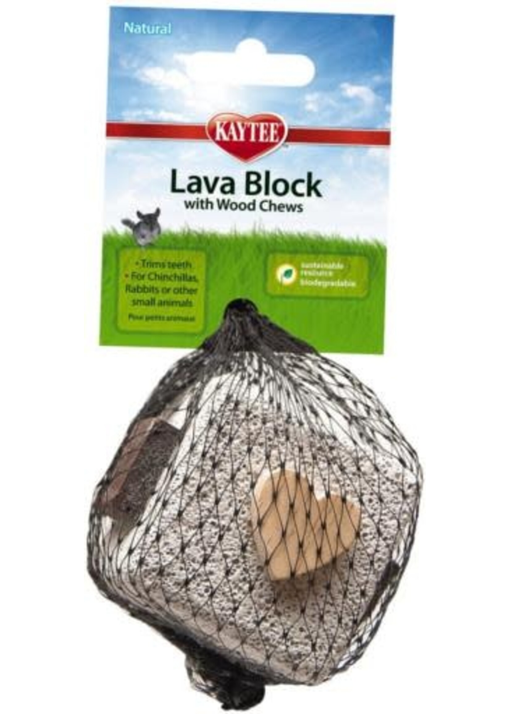 LAVA BLOCK W/WOOD CHEWS 2.25 "