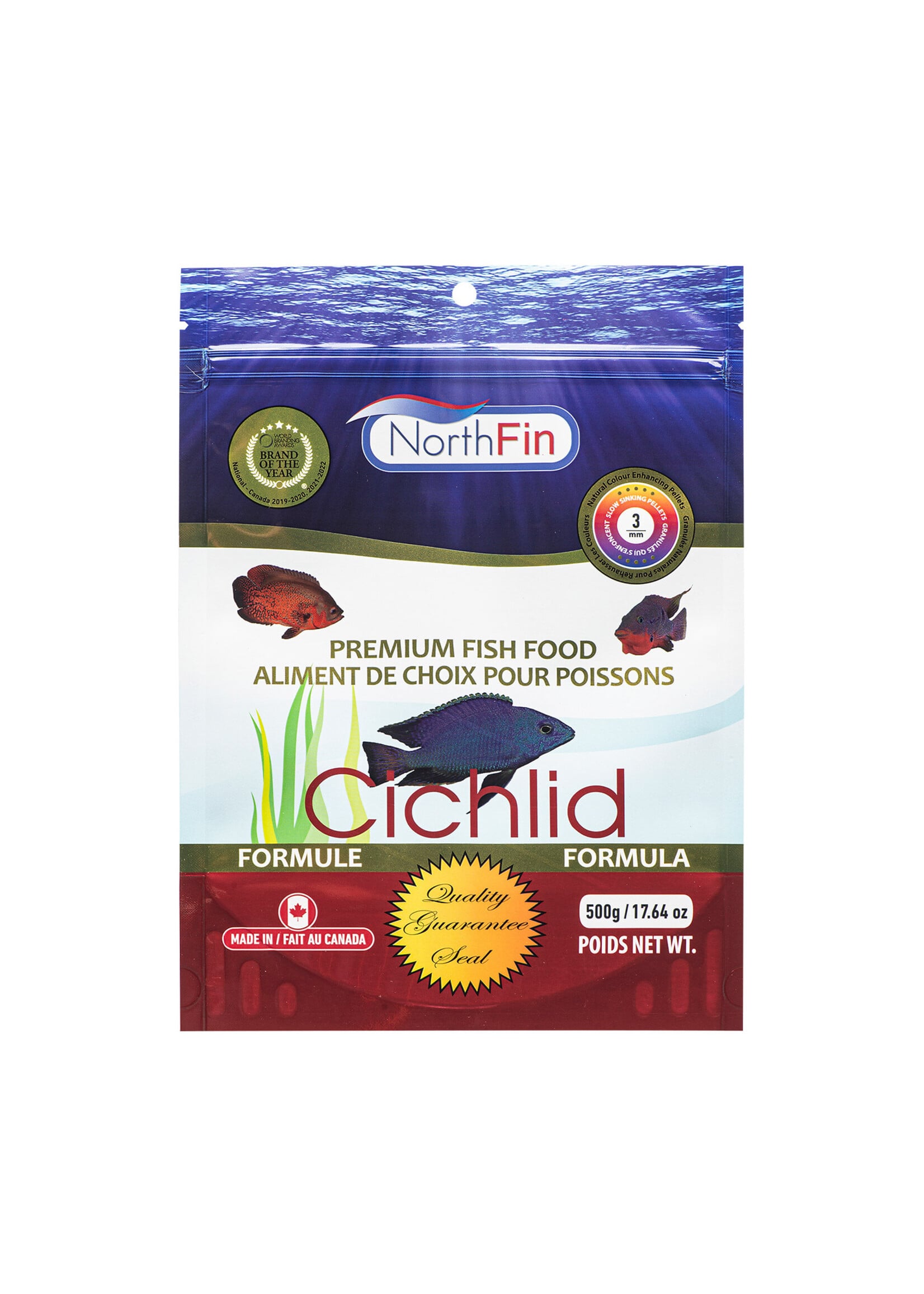 Northfin CICHLID FORMULA 3 MM SINKING PELLETS 500 G
