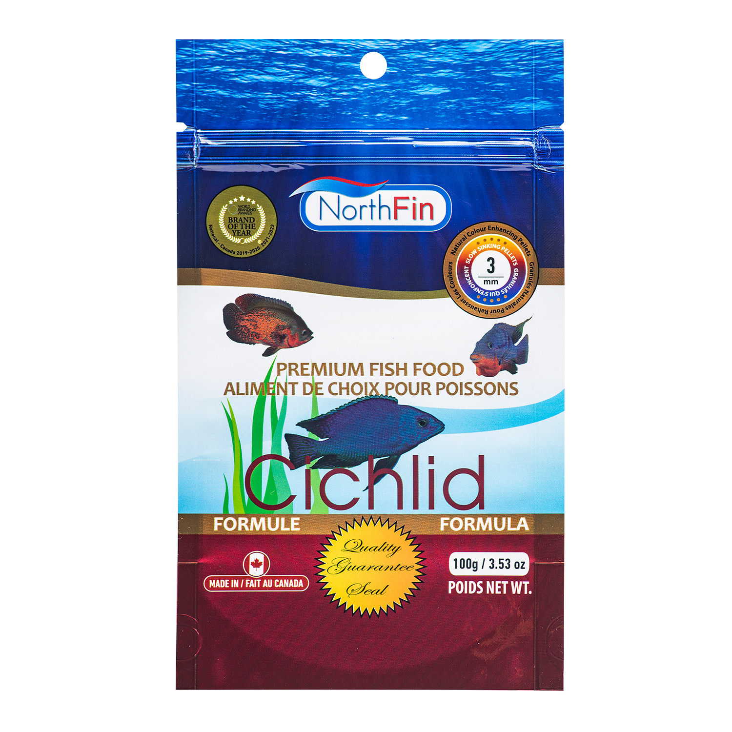 CICHLID FORMULA 3 MM SINKING PELLETS 100 G