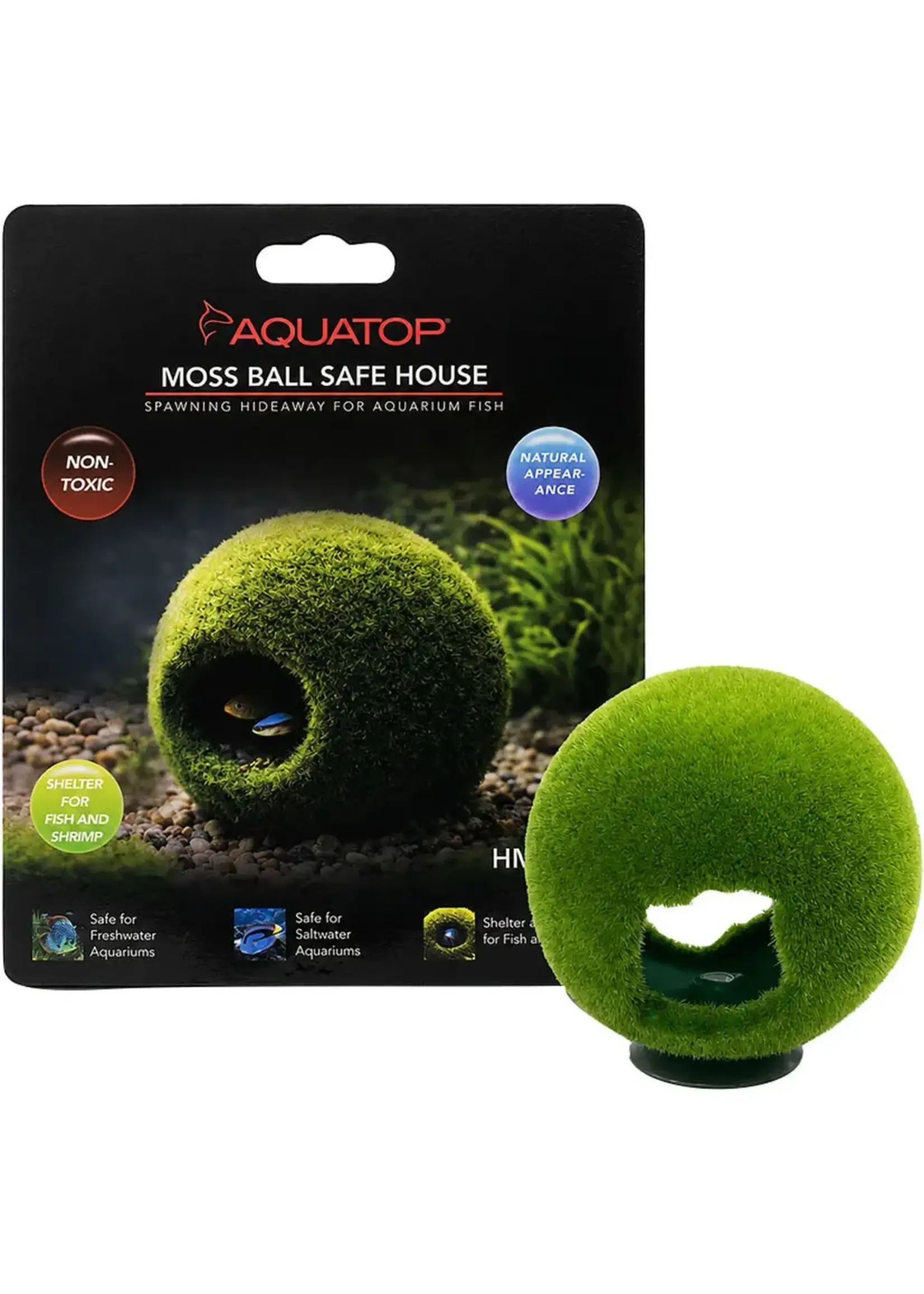 Aquatop FISH HIDEAWAY MOSS BALL ORNAMENT S