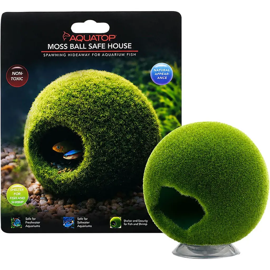 FISH HIDEAWAY MOSS BALL ORNAMENT M