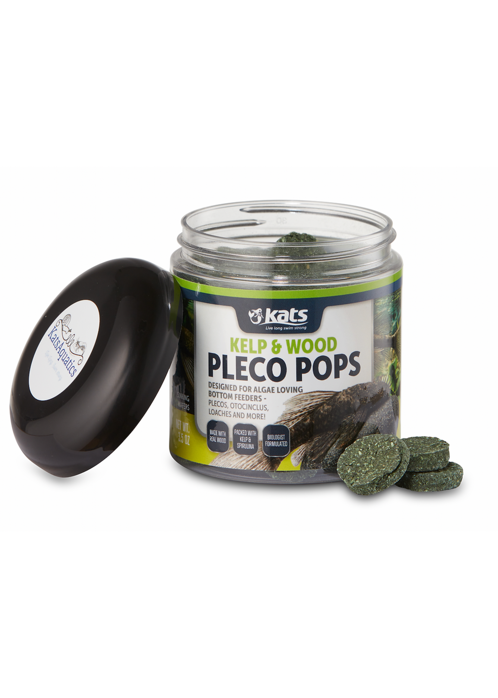 KatsAquatics PLECO POPS KELP & WOOD 3.50 OZ