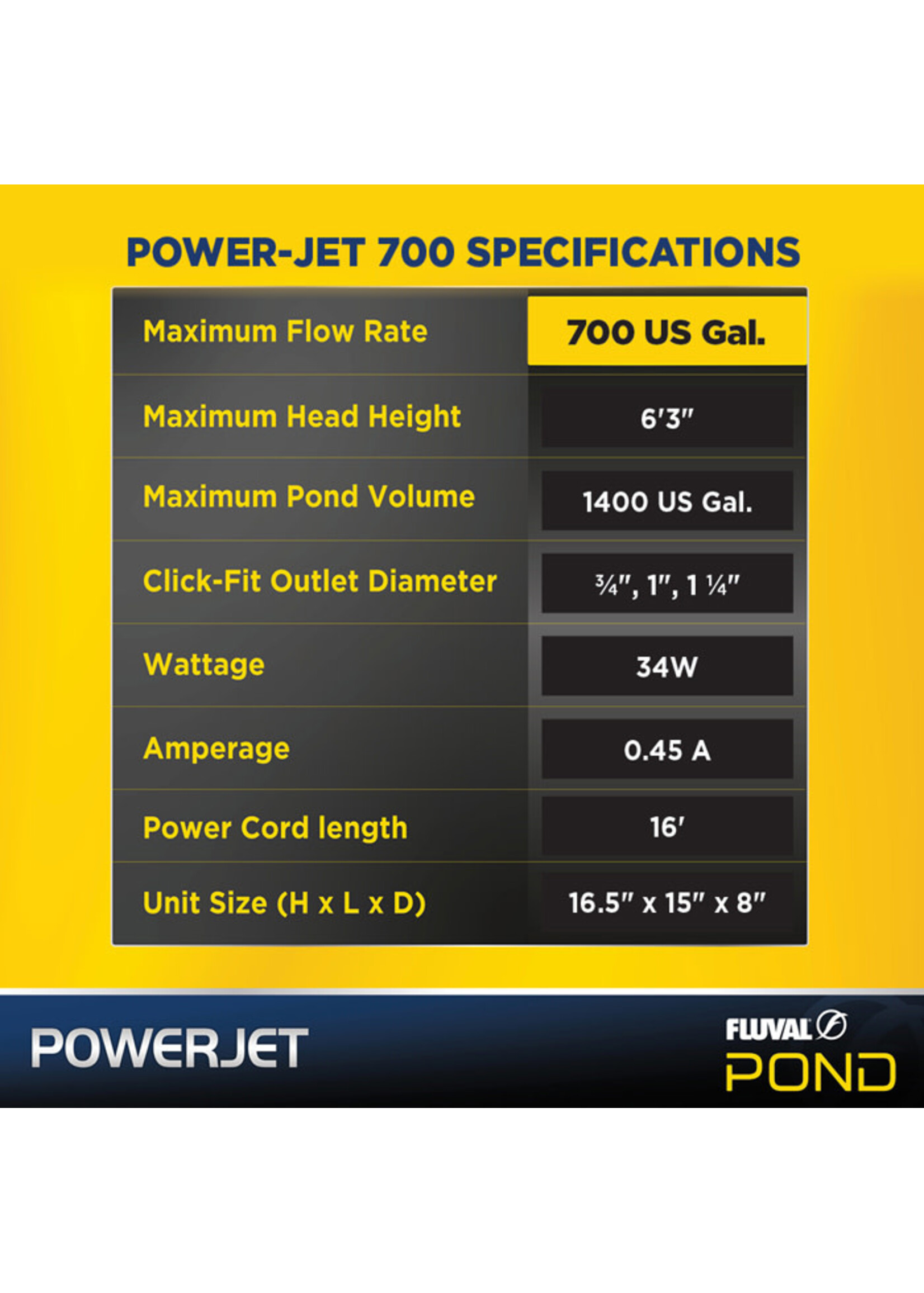 Fluval POWER JET 700 FOUNTAIN POND PUMP
