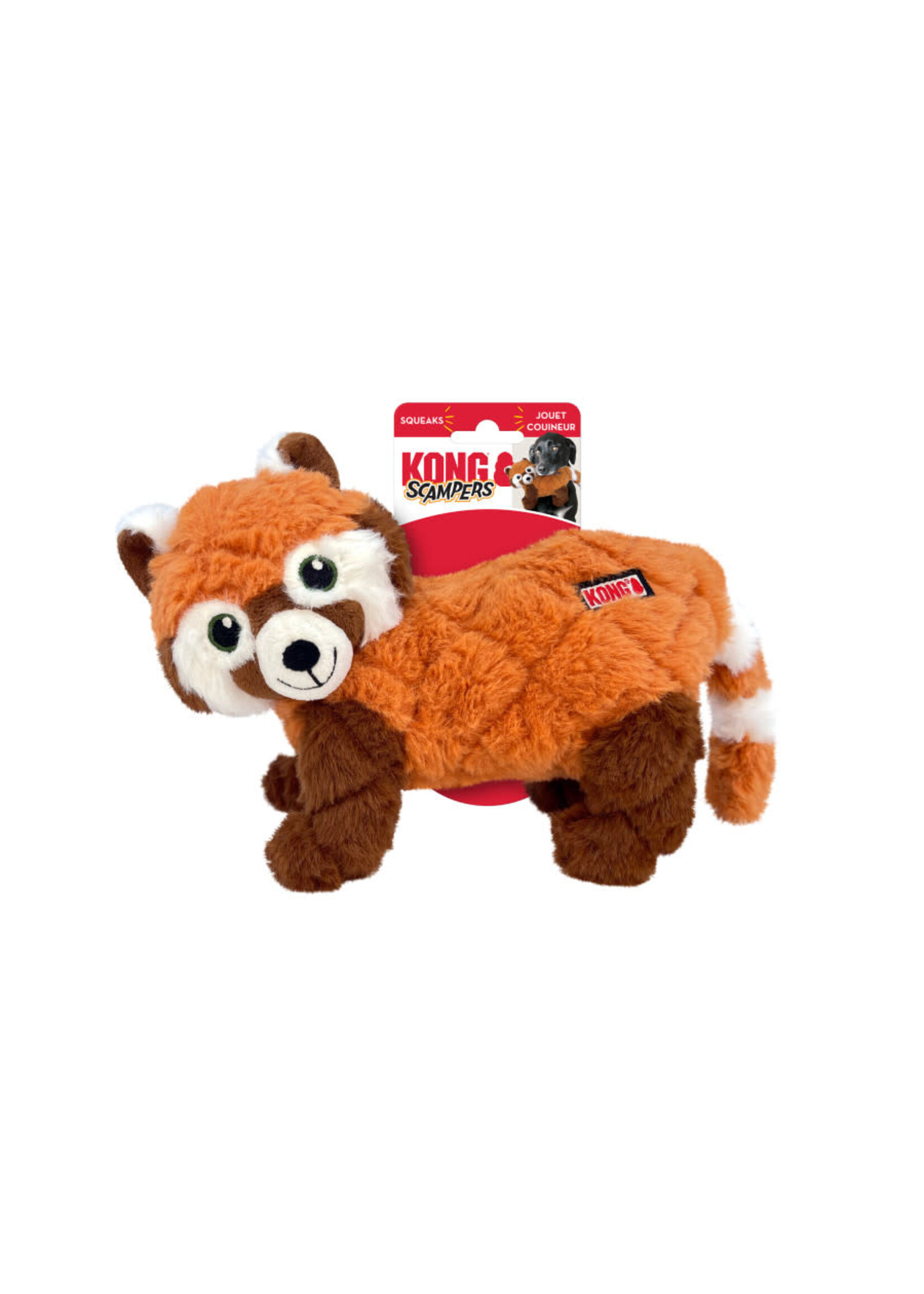 Kong SCAMPERS DOG TOY RED PANDA MD