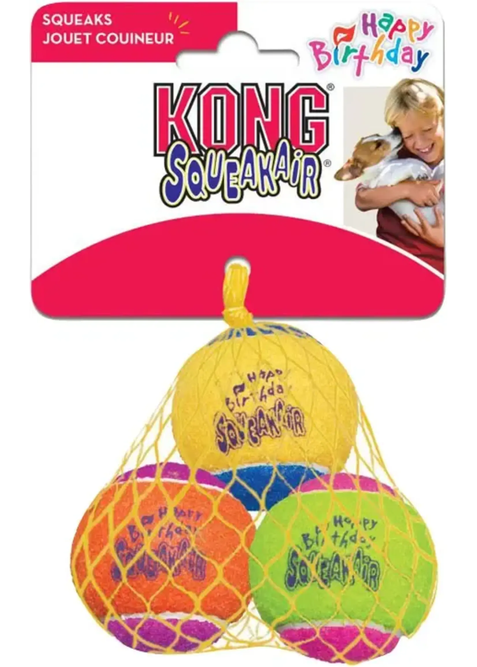 Kong SQUEAKAIR BIRTHDAY BALL MED 3PK