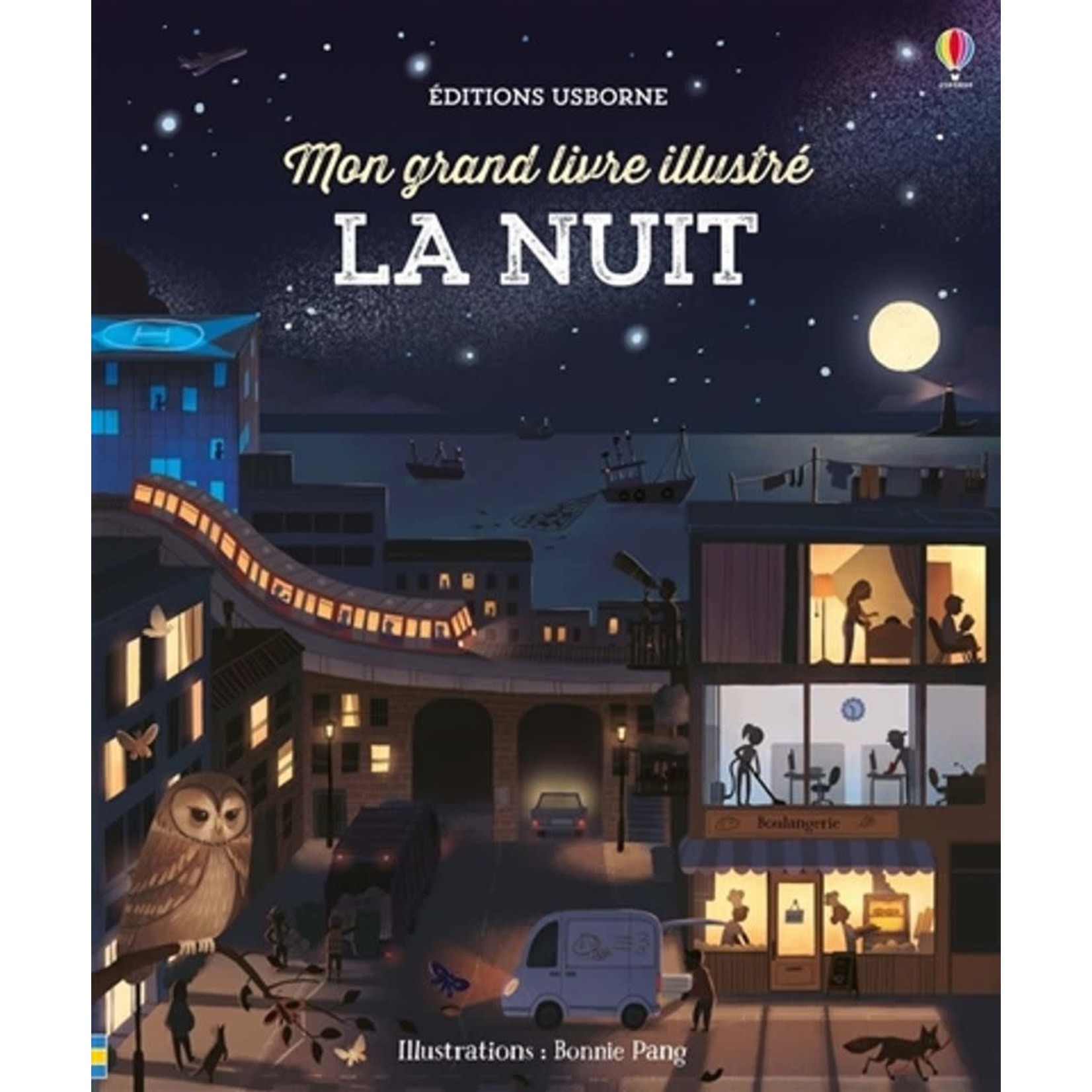 Usborne (Éditions) USBORNE - Mon grand livre illustré de la Nuit (In French)