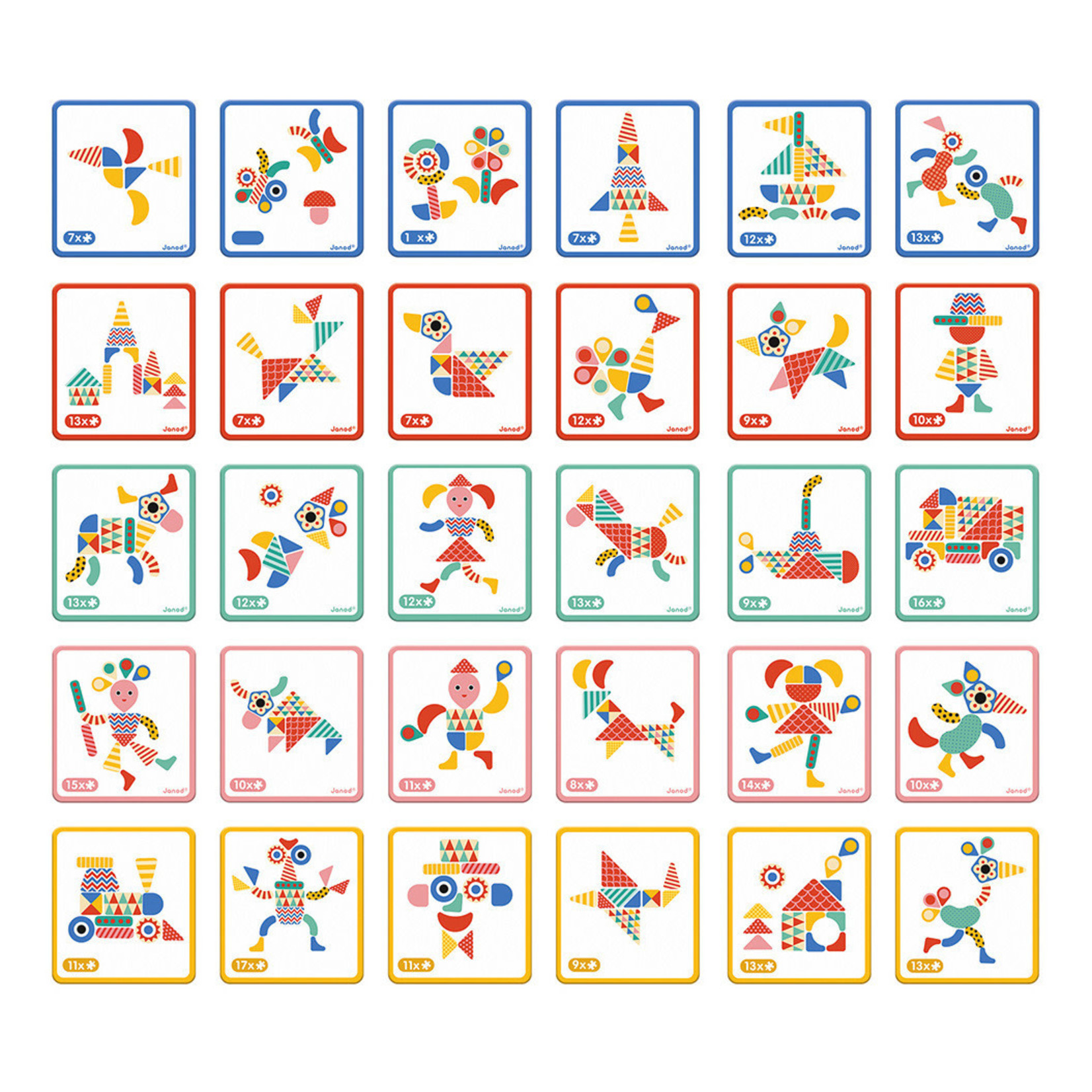 Janod JANOD - 'Moduloform' Magneti'book- 43 Magnets / 30 Cards