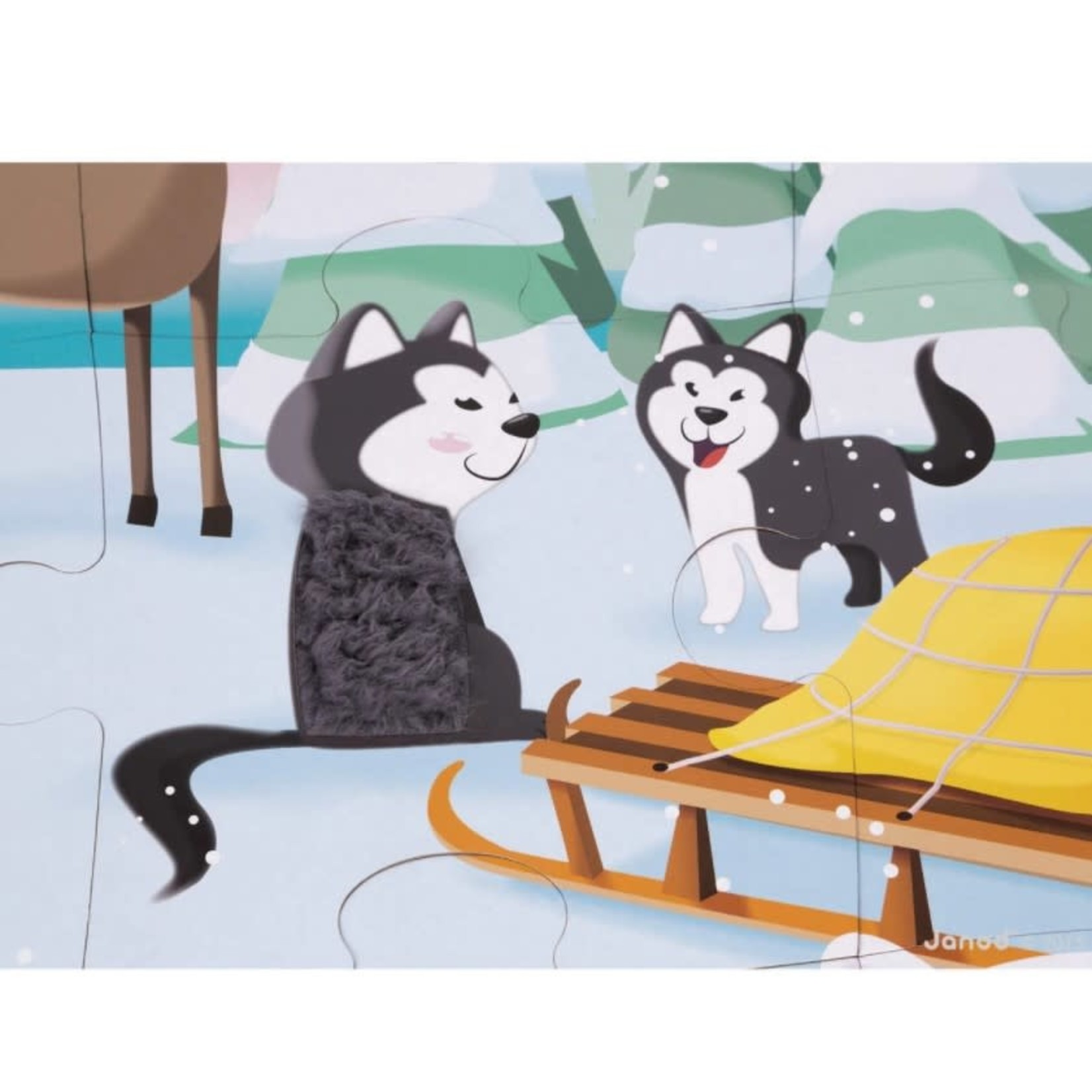 Janod JANOD - Tactile puzzle 'Life on ice' - 20 pieces