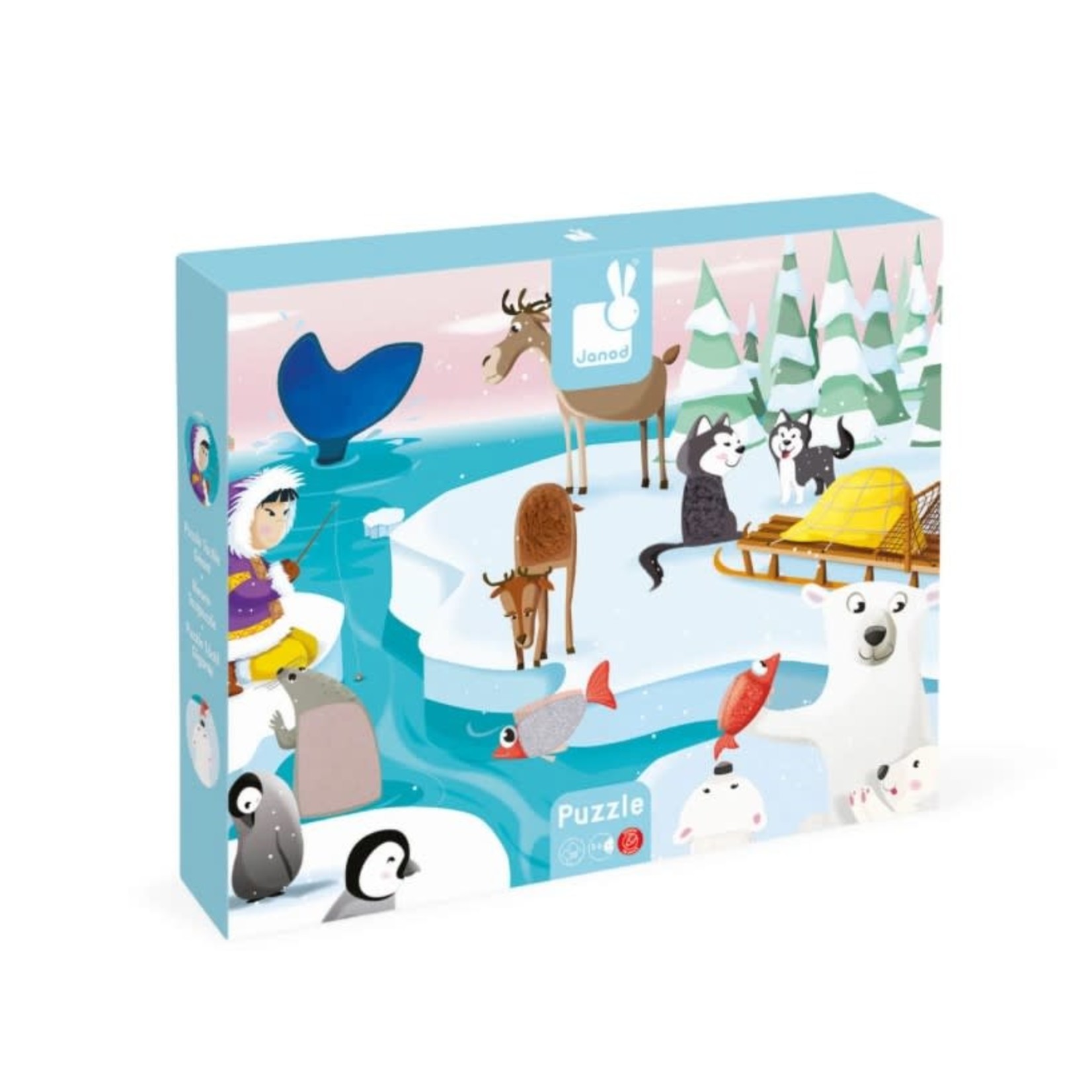 Janod JANOD - Tactile puzzle 'Life on ice' - 20 pieces