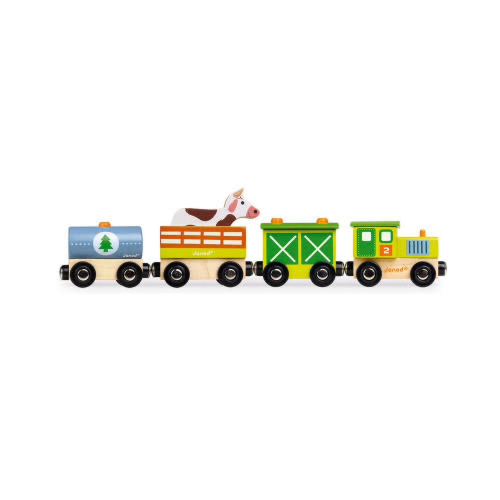 Janod JANOD - Train 'Story' aimanté en bois - Ferme