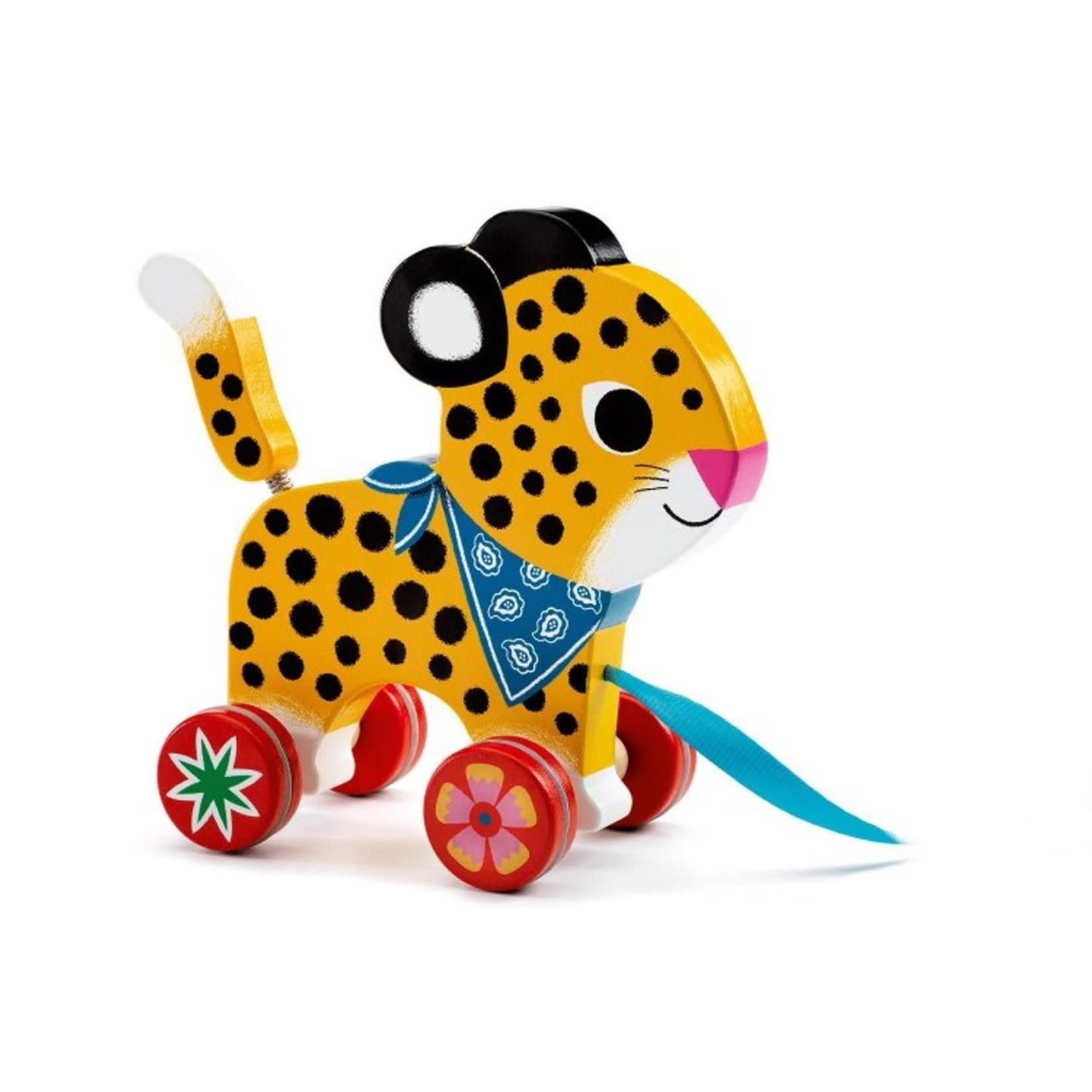 Djeco DJECO - Pull along toy 'Greta the leopard'