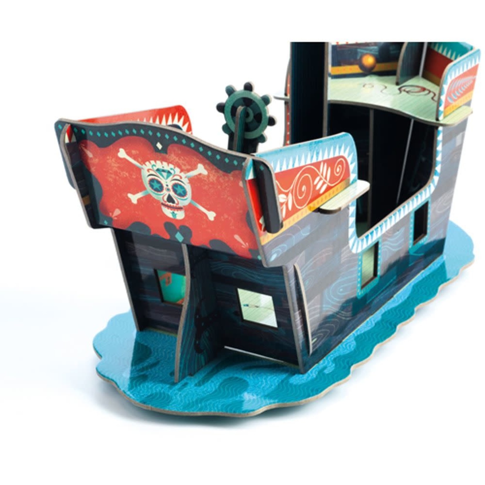 Djeco DJECO - 3D pop-up cardboard pirate ship