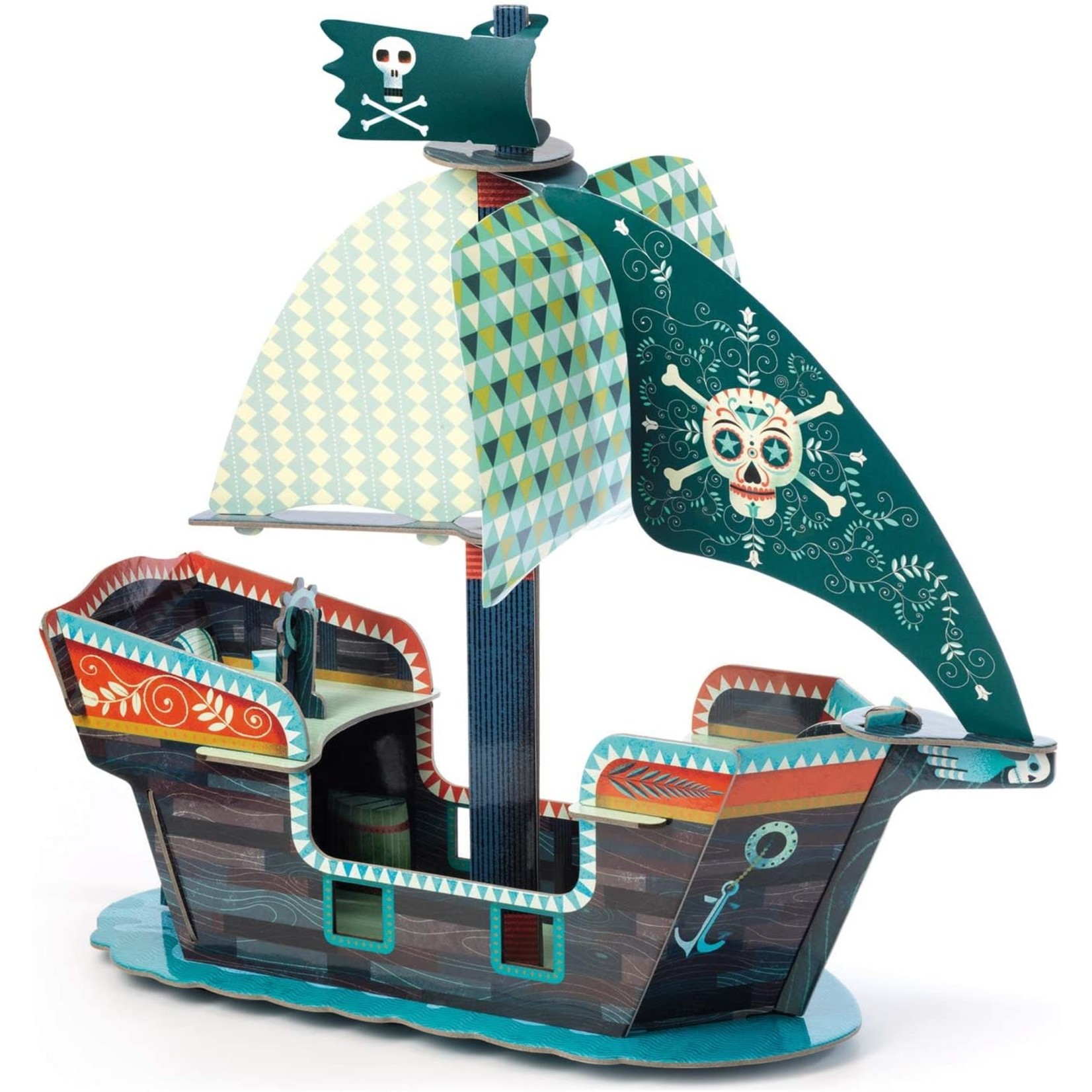 Djeco DJECO - 3D pop-up cardboard pirate ship