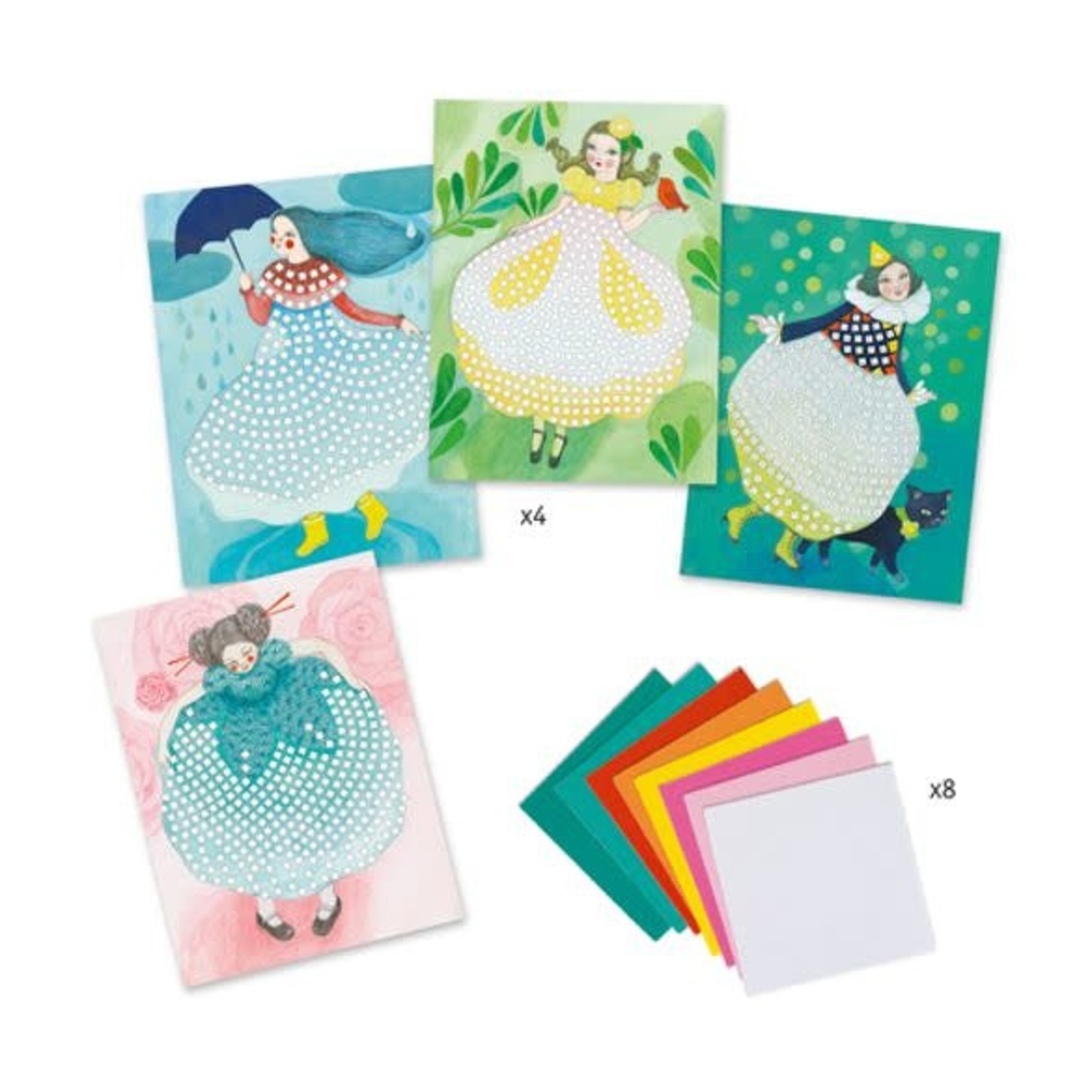 Djeco DJECO - Mosaïc craft kit 'Party dresses'
