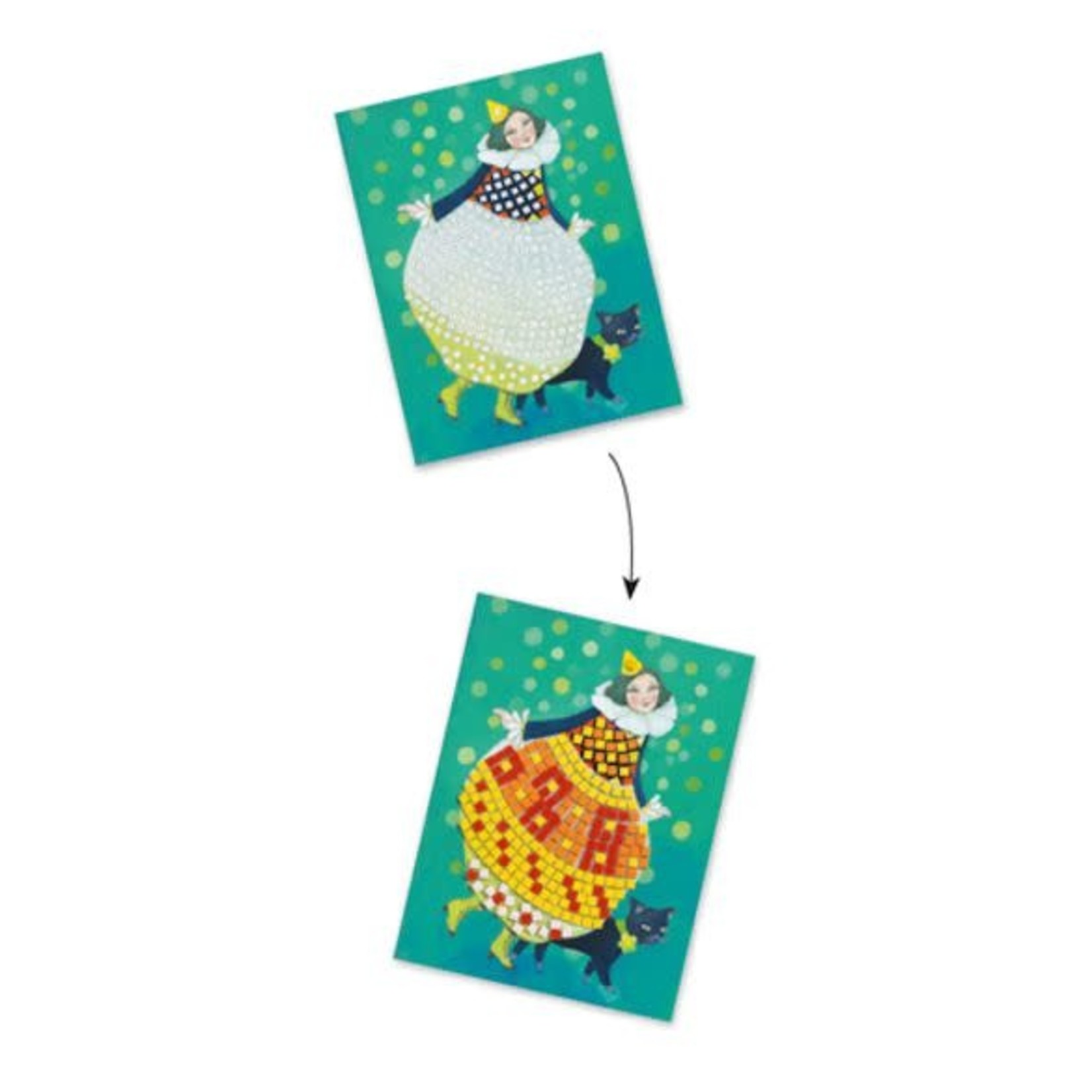 Djeco DJECO - Mosaïc craft kit 'Party dresses'