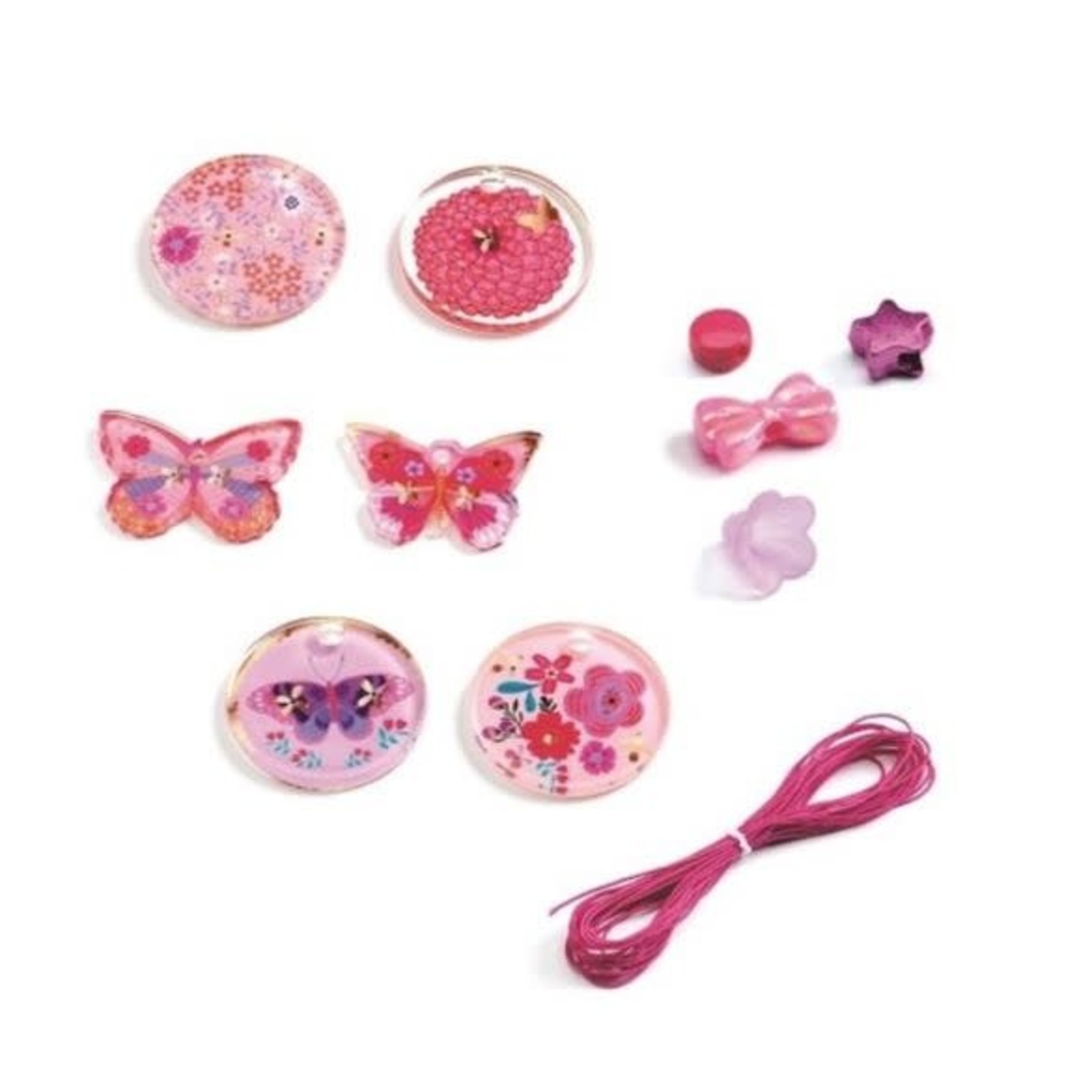 Djeco DJECO - 285 fancy beads 'Butterfly'