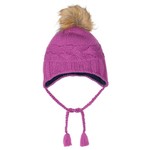 Deux par Deux DEUX PAR DEUX - Earflap Knit Winter Hat - Purple