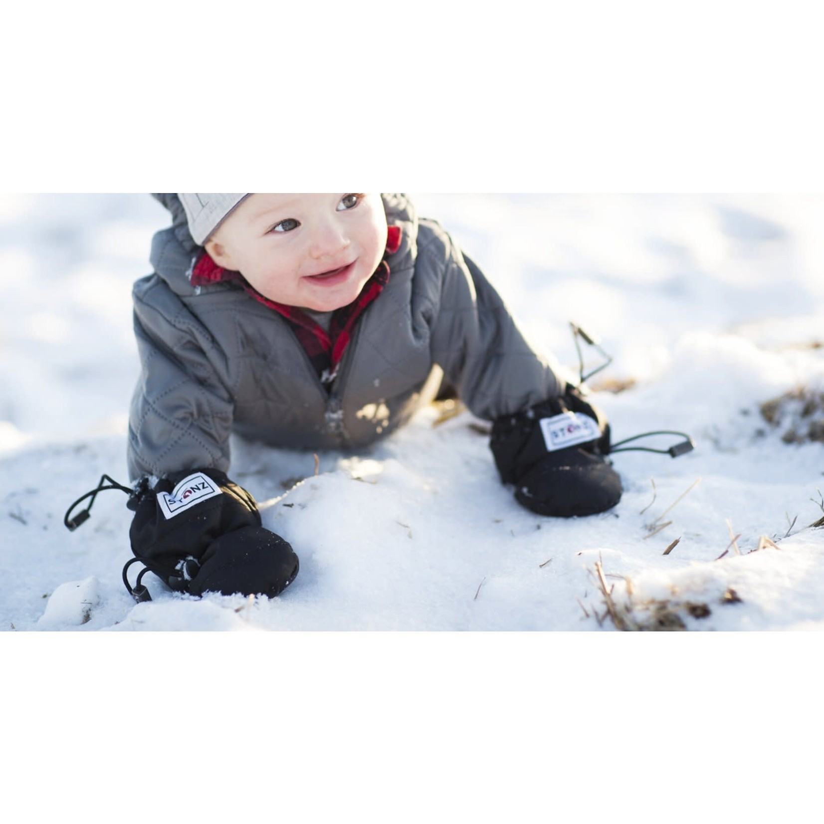 Stonz STONZ - Mitaines d'hiver pour bébé doublées de polar 'Heather grey'