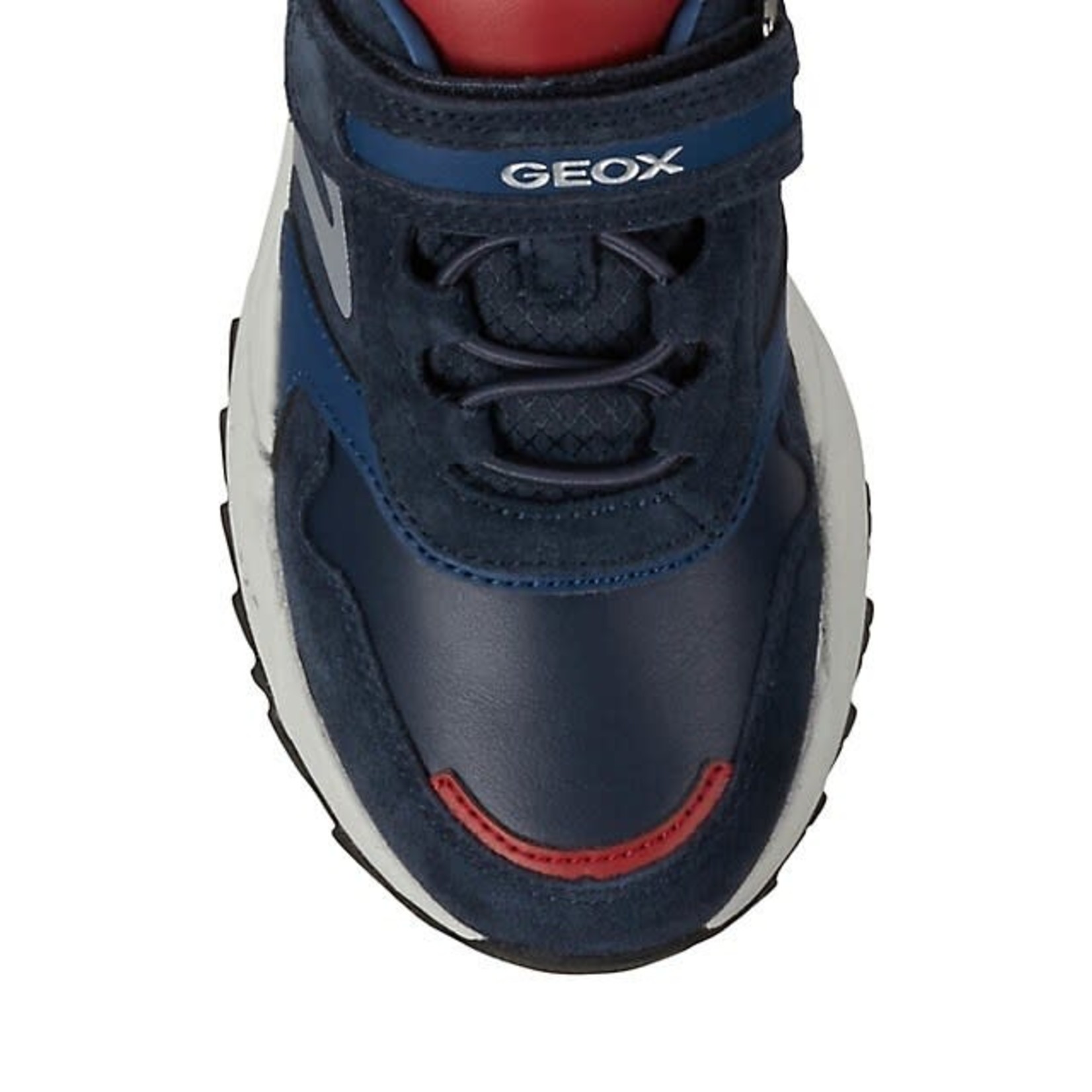 Geox GEOX - Chaussures de sport 'B. Heevok - Suede et Synth' - Navy/Red