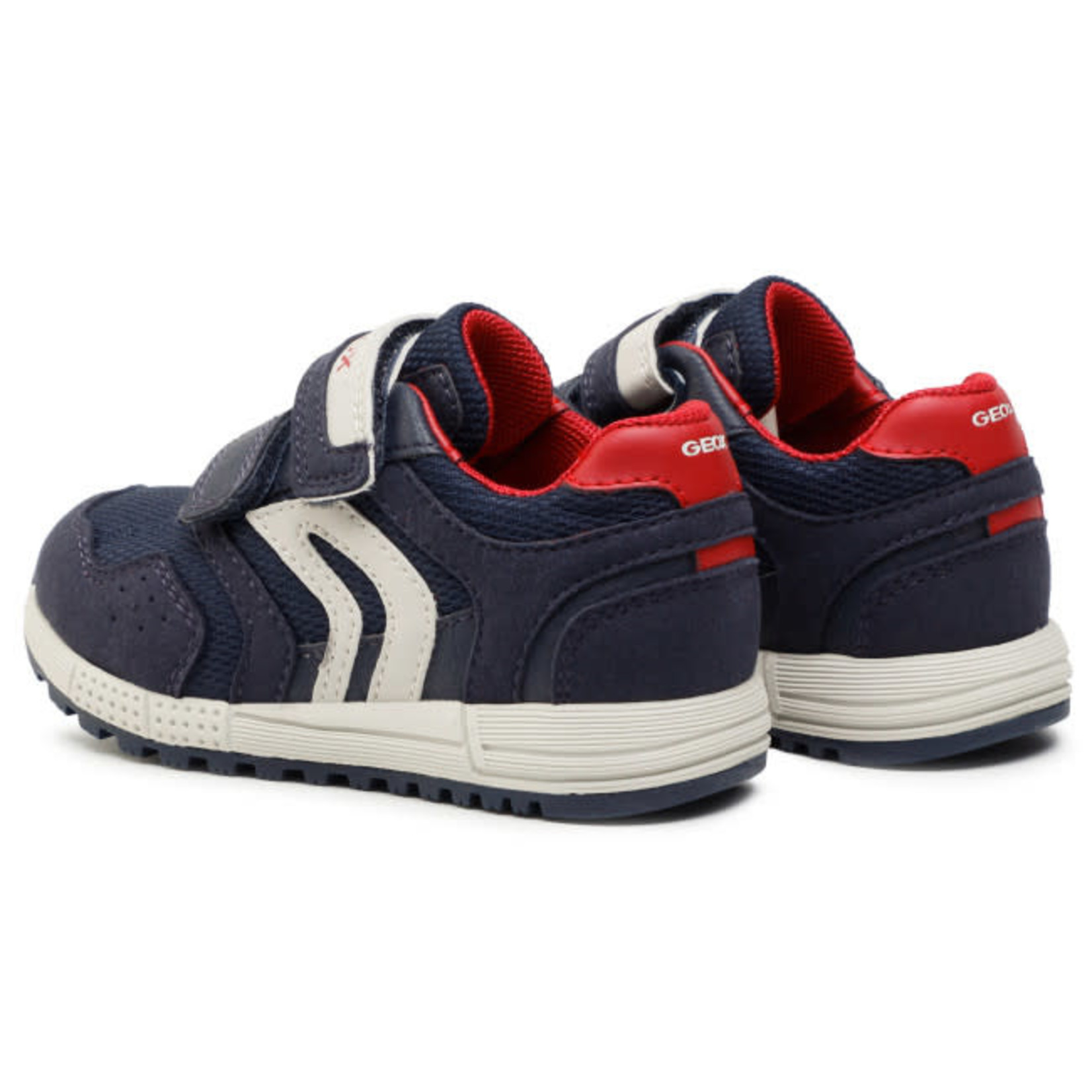 Geox GEOX - Chaussures de sport 'B. Alben - Textile et suede' - Navy/Red