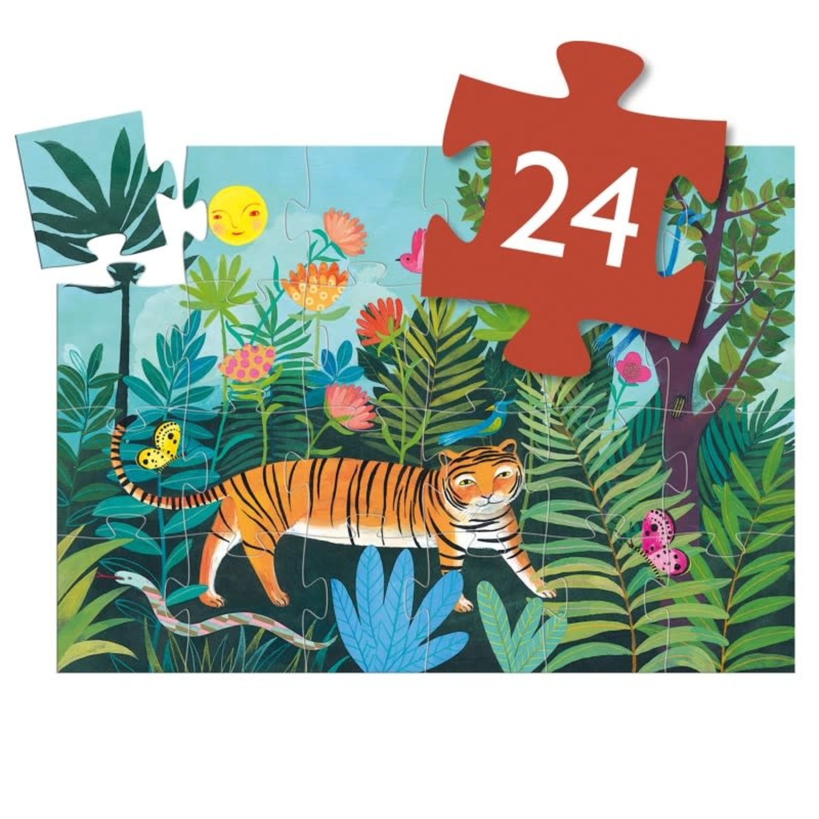 Djeco DJECO - Casse-tête de 24 pièces 'La balade du tigre'
