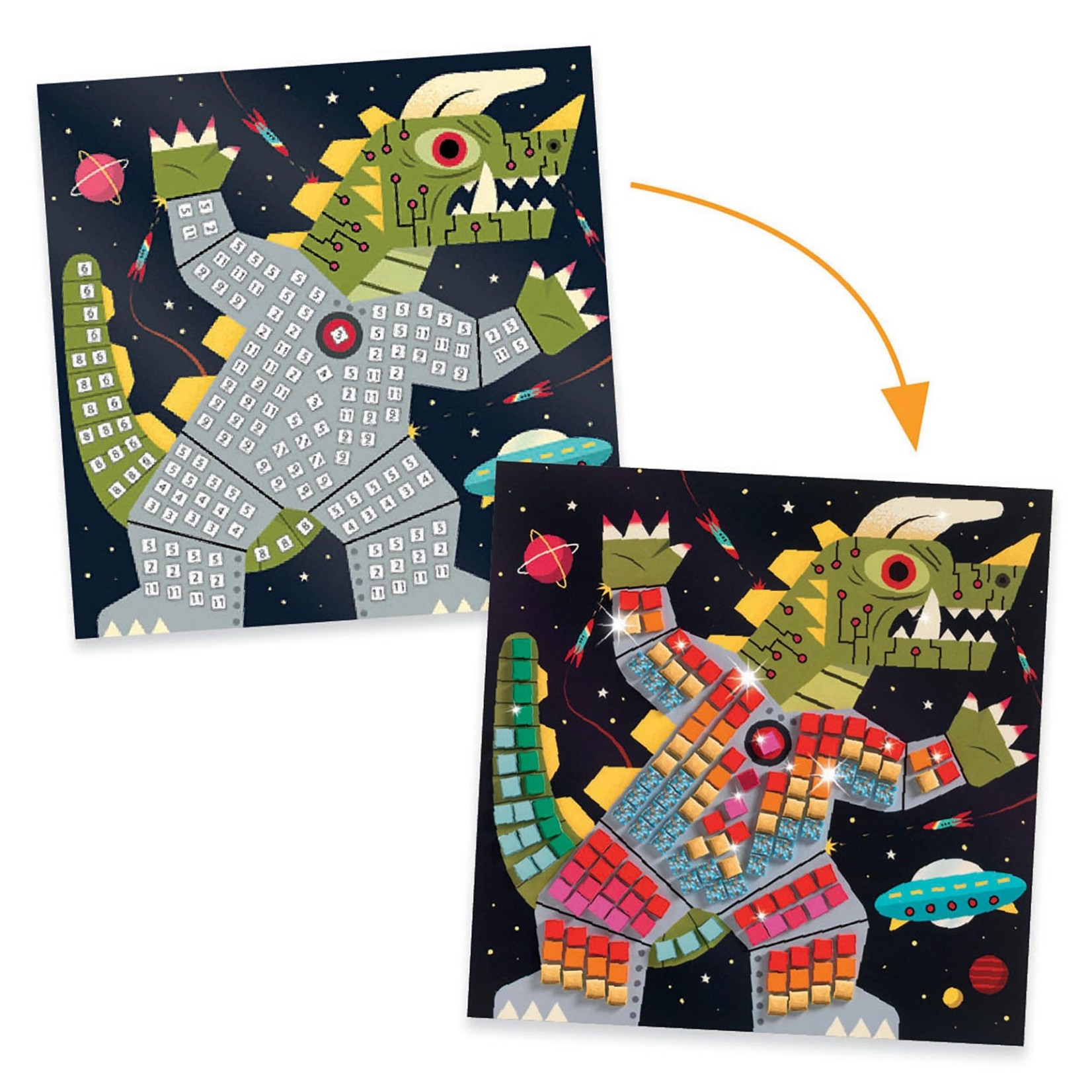 Djeco DJECO - Mosaics - Space Battle