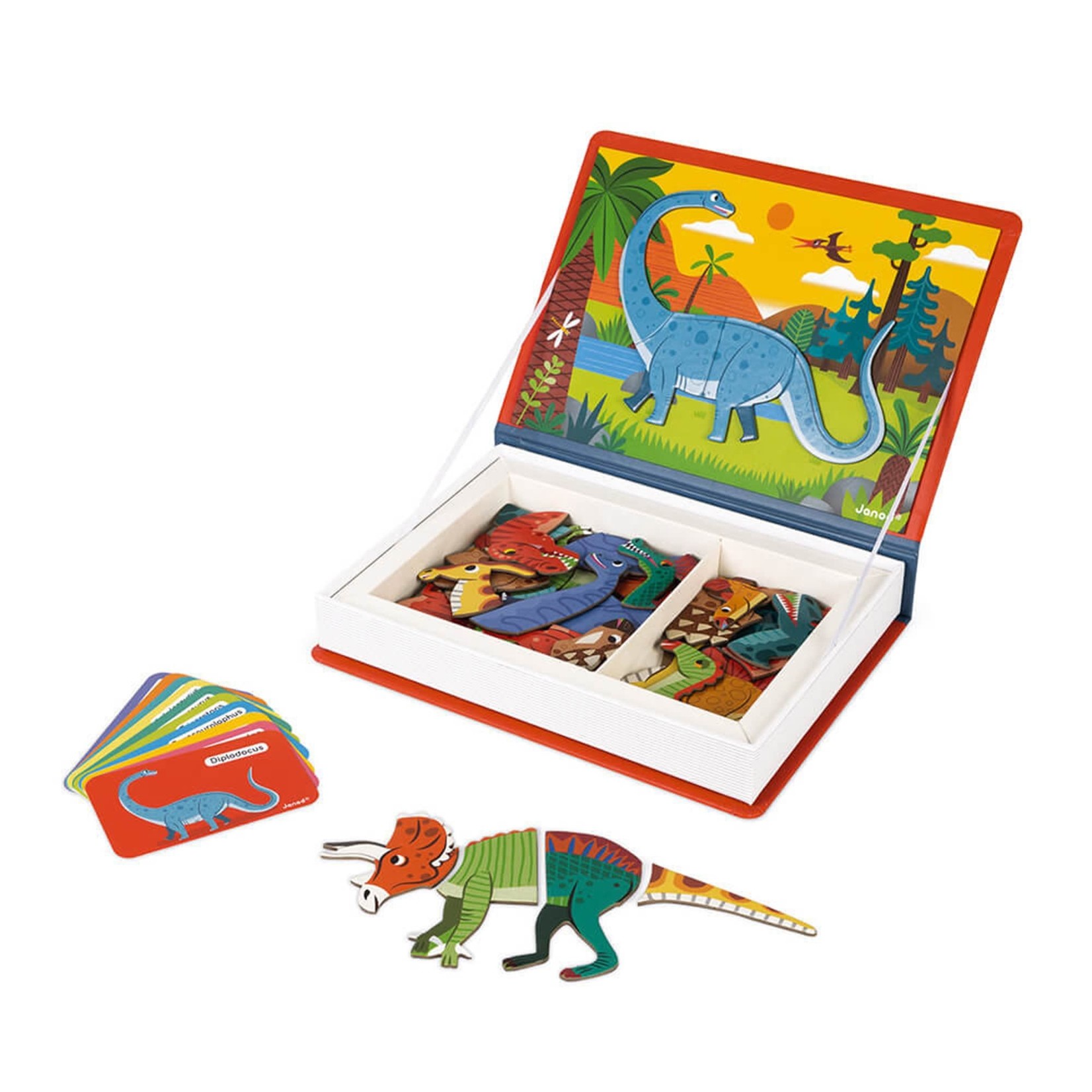 Janod JANOD - Dinosaurs Magneti'book - 40 Magnets / 10 Cards