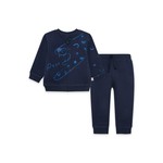 TucTuc TUC TUC -  Two-piece navy plush tracksuit 'Leopard-Basicos'