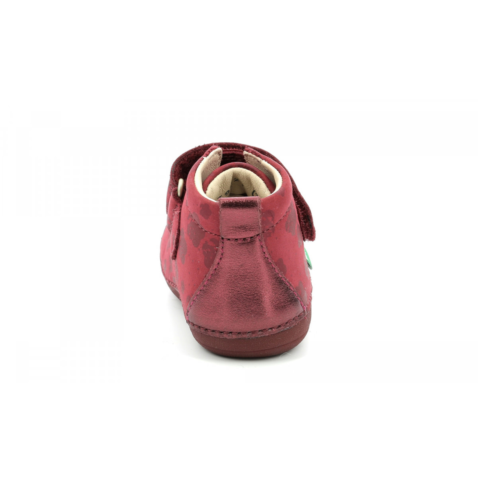 Kickers KICKERS - Leather shoes 'Sabio - Bordeaux flowers