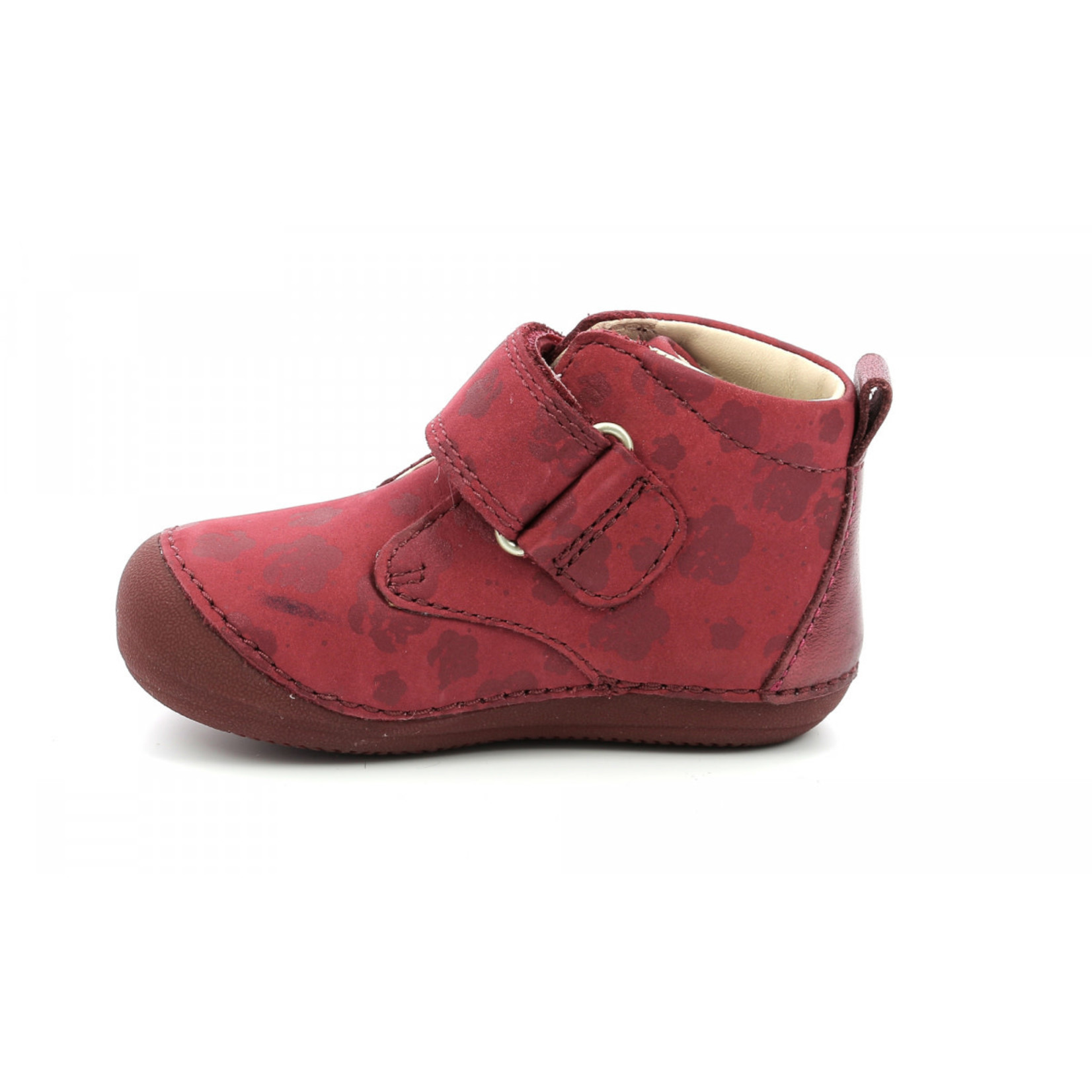 Kickers KICKERS - Leather shoes 'Sabio - Bordeaux flowers'