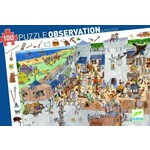 Djeco DJECO - Casse-tête de 100 pièces  'observation & poster'- Château fort
