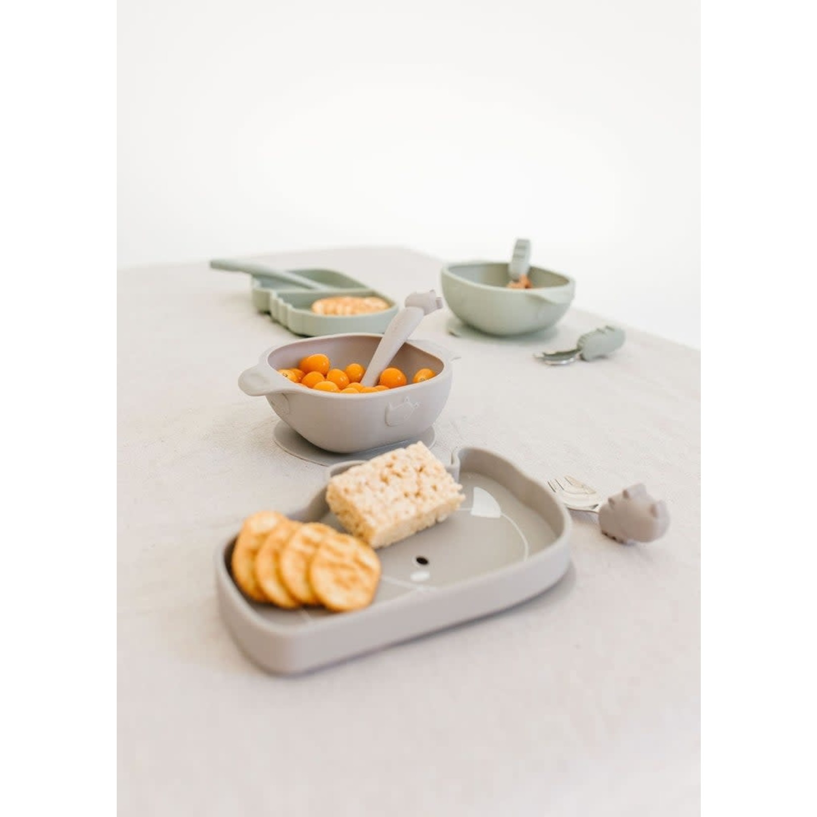 Loulou Lollipop LOULOU LOLLIPOP -  Assiette en silicone avec ventouse - Rhino