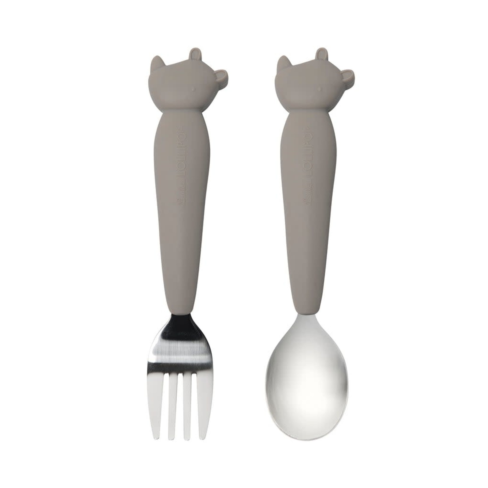 Loulou Lollipop LOULOU LOLLIPOP - Kid's Spoon/Fork Set - Rhino