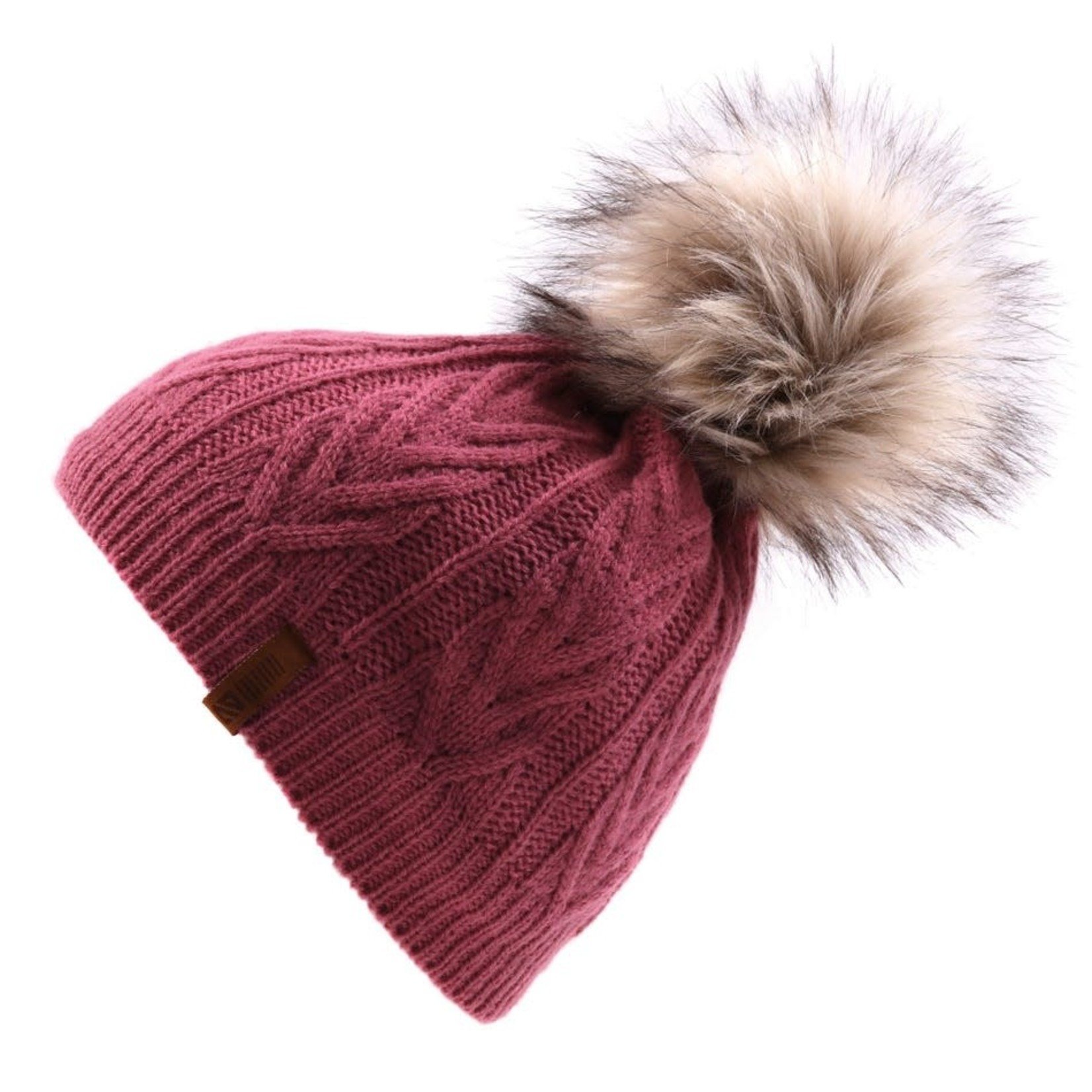 Nanö NANÖ - Tuque en tricot rose avec pompon décoratif 'Mont Monarch'