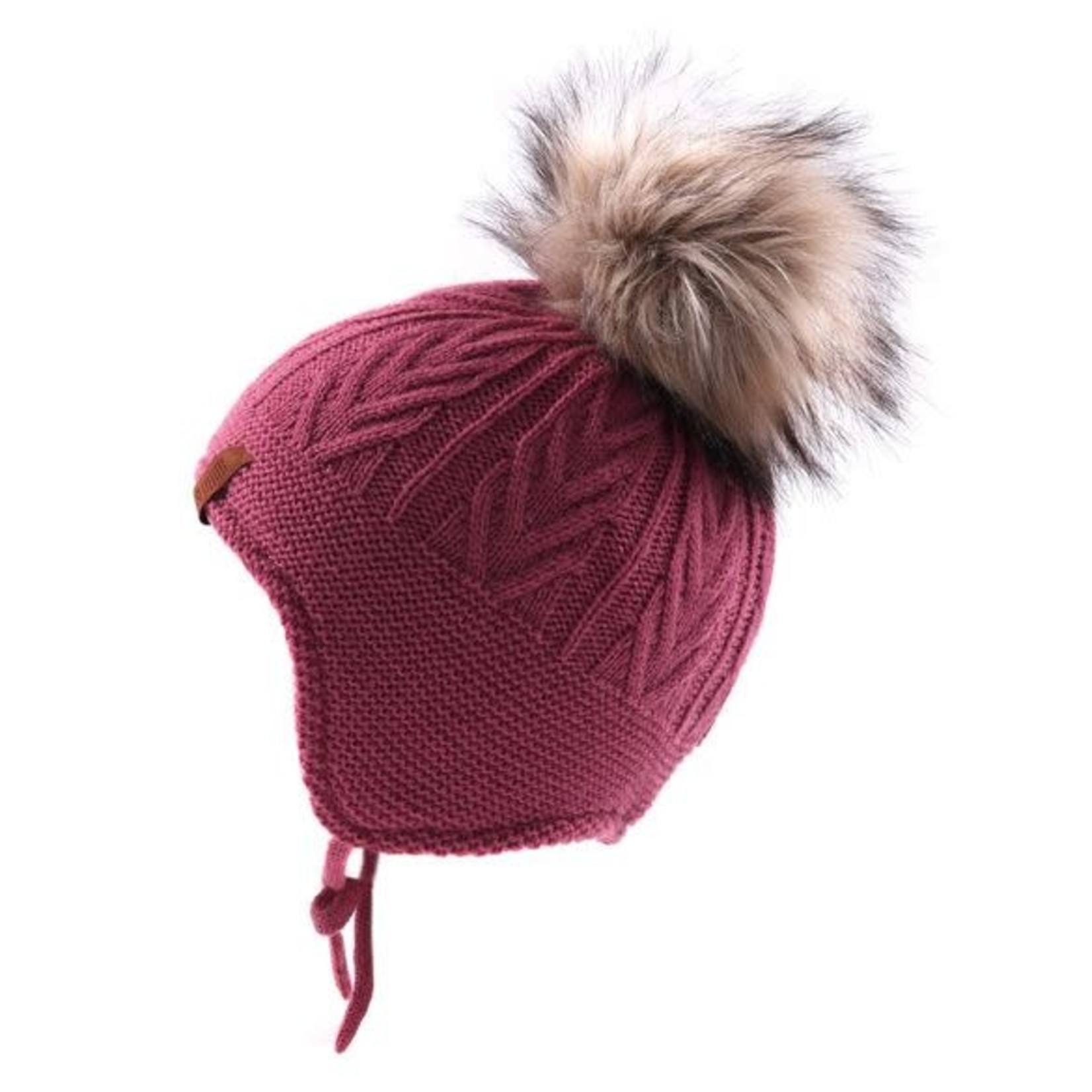 Nanö NANÖ - Tuque en tricot rose avec pompon décoratif 'Mont Monarch'