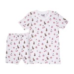 Coccoli COCCOLI - White two-piece summer pyjama with berries print