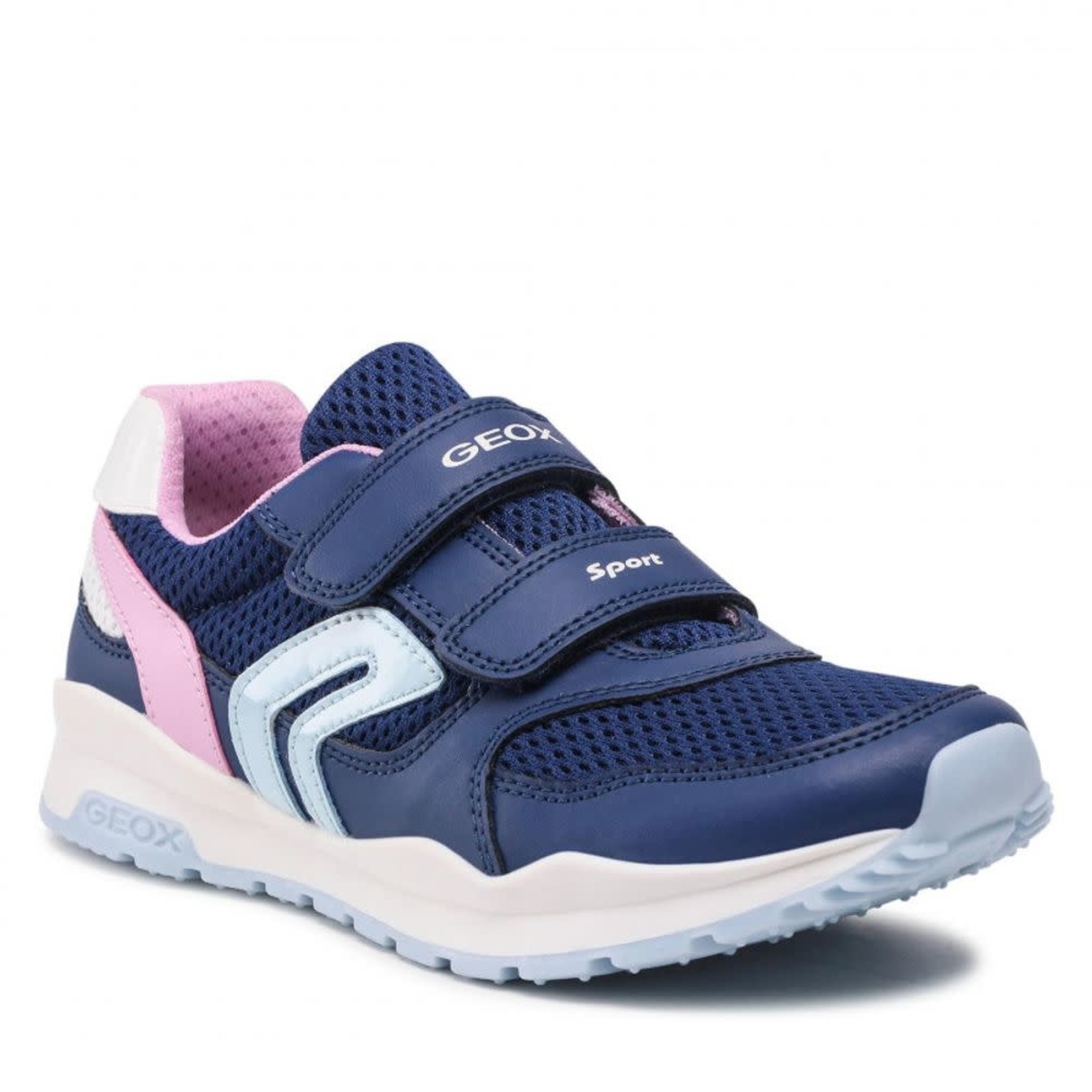 Geox GEOX - Sport shoes 'J Pavel G. A - Leatherette and Mesh' - Navy and Pink