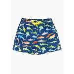 Losan LOSAN - Navy swim shorts with shark pattern 'Baño'
