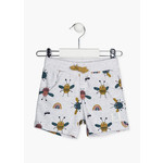Losan LOSAN - Heather gray shorts with insect print 'Don't bug me'