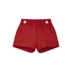 TucTuc TUC TUC - Red twill shorts with gathers and decorative buttons 'Basicos'