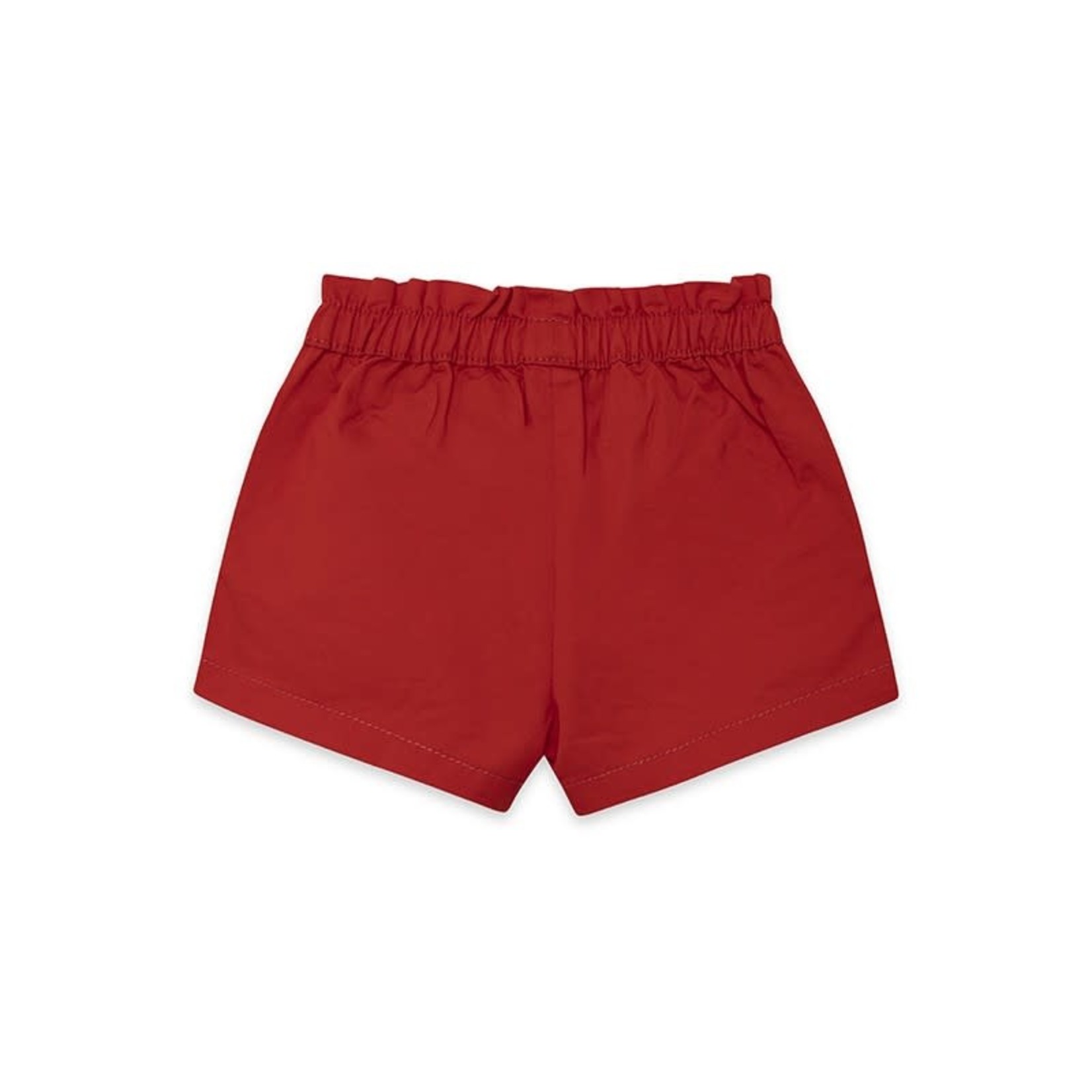 TucTuc TUC TUC - Red twill shorts with gathers and decorative buttons  'Basicos