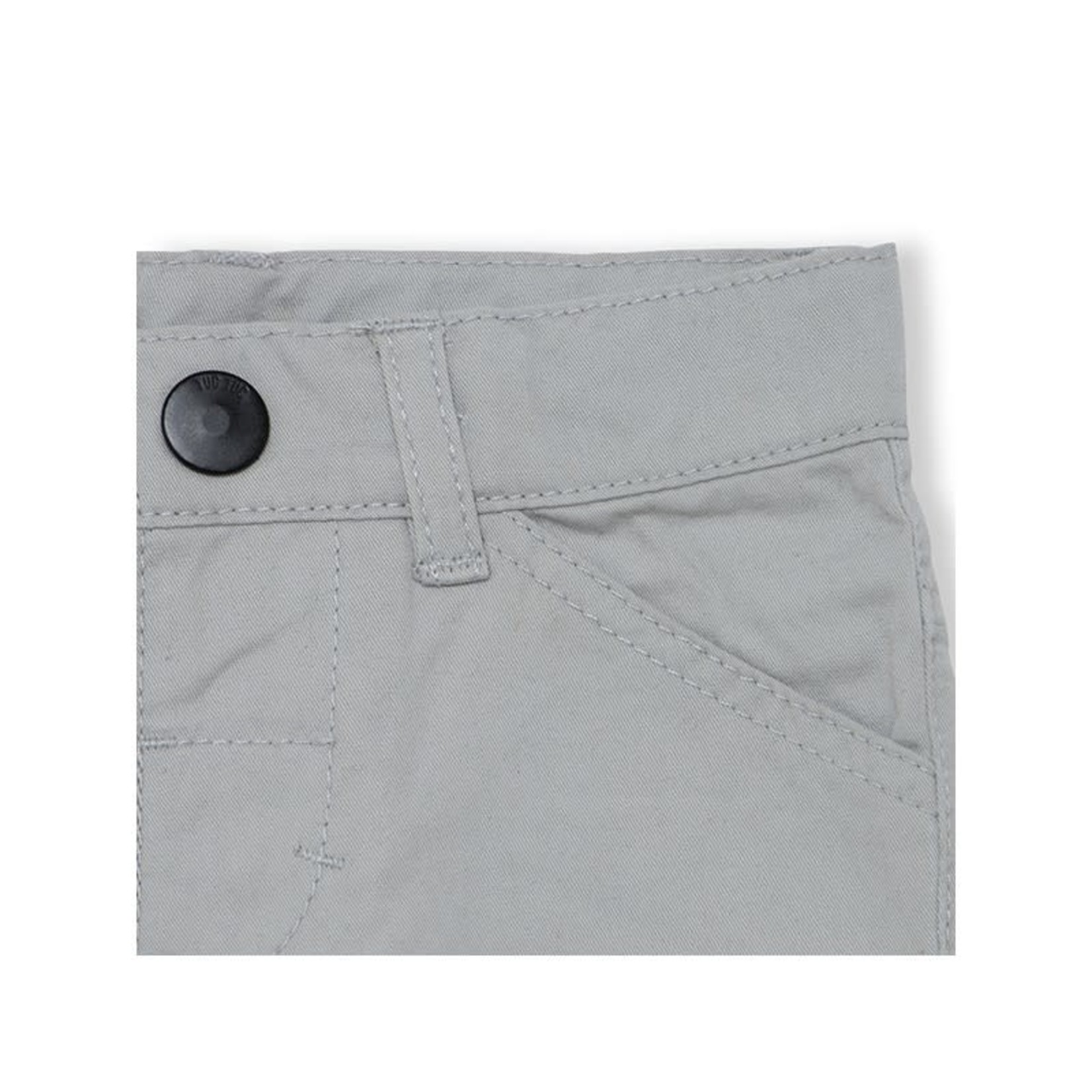 TucTuc TUC TUC - Light Gray Twill Bermuda Shorts with Pockets 'Basicos'