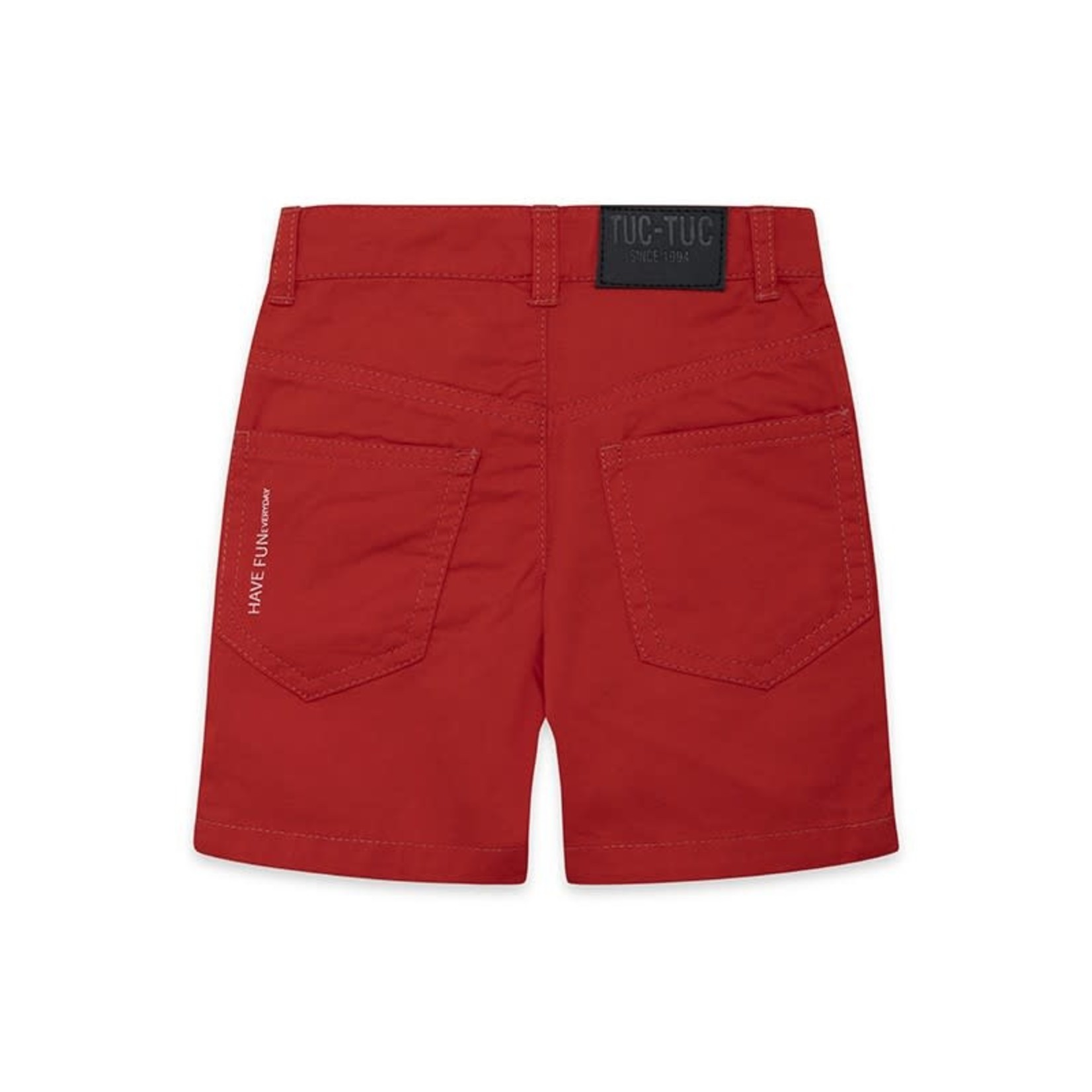 TucTuc TUC TUC - Red Twill Bermuda Shorts with Pockets 'Basicos'