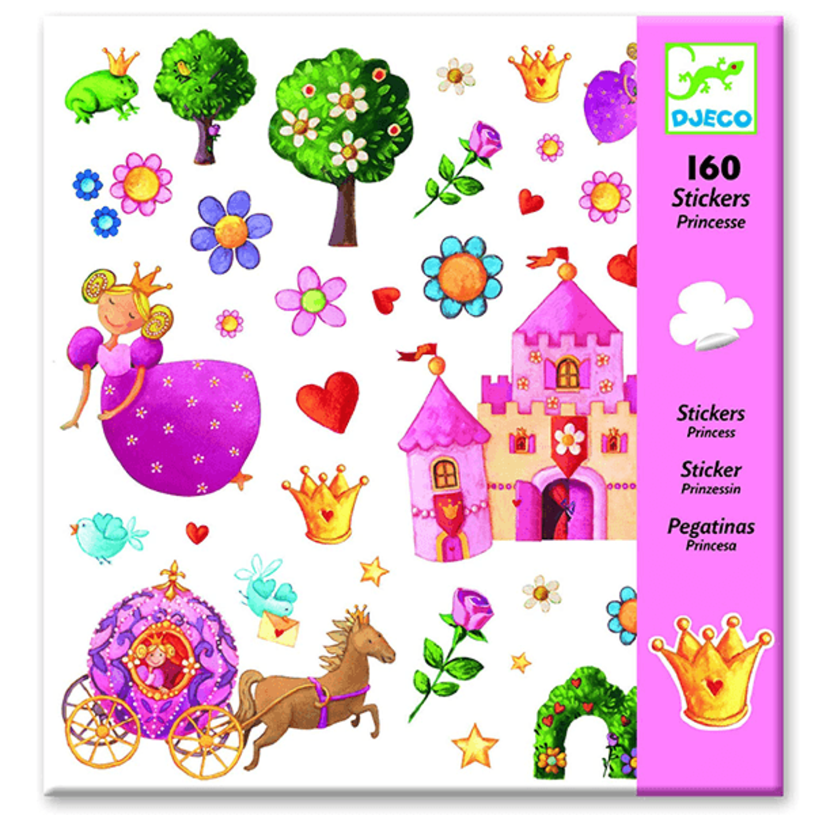 Djeco DJECO - 160 stickers 'Princess'
