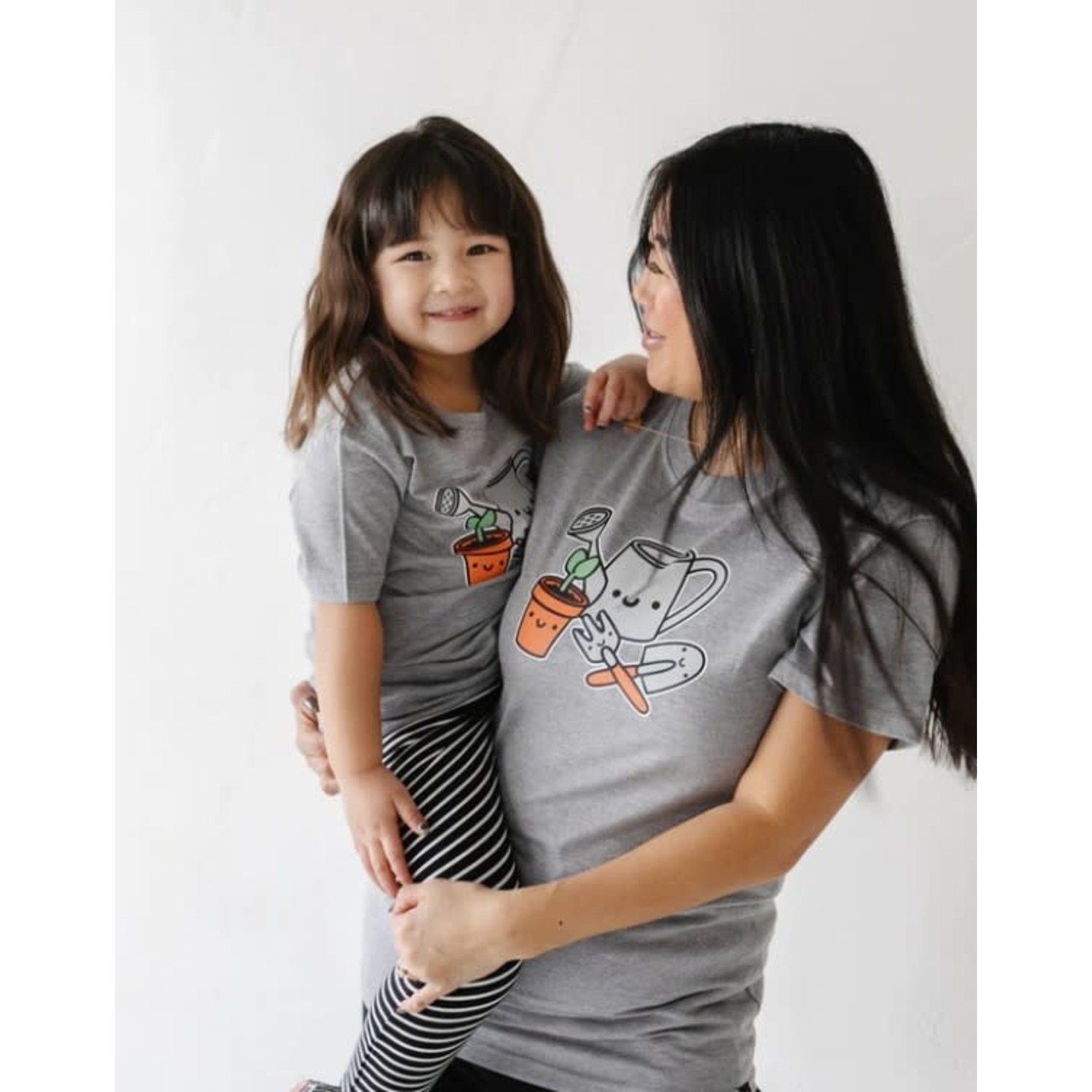Whistle & Flute WHISTLE AND FLUTE - Grey tshirt 'Kawaii - Garden tools'