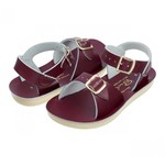 Saltwater Sandals SALTWATER SANDALS - Open toe leather sandals 'Surfer - Claret'