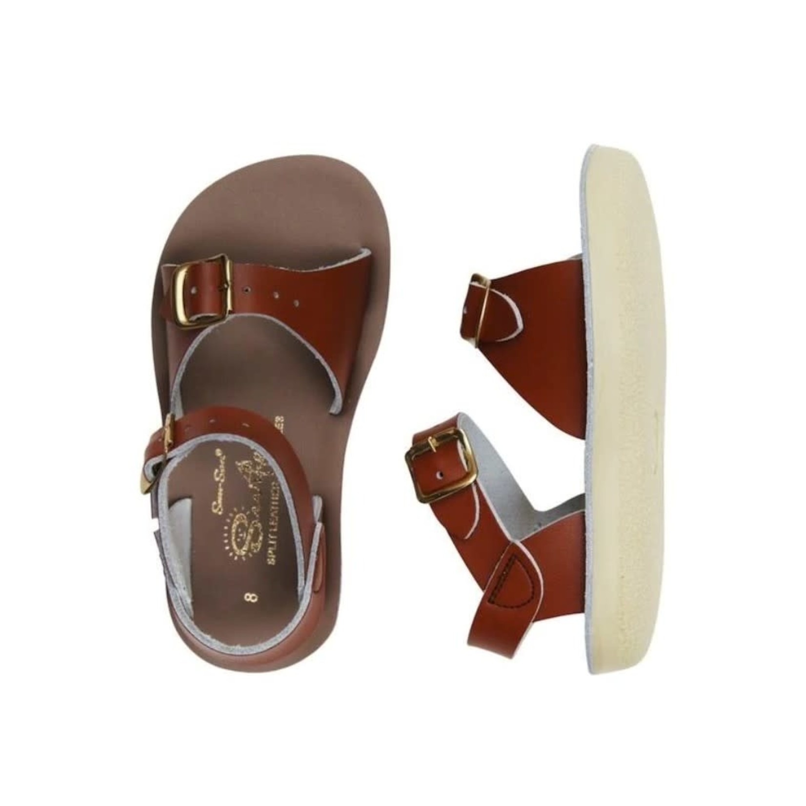 Saltwater Sandals SALTWATER SANDALS - Sandales de cuir à orteils ouverts 'Surfer - Tan'