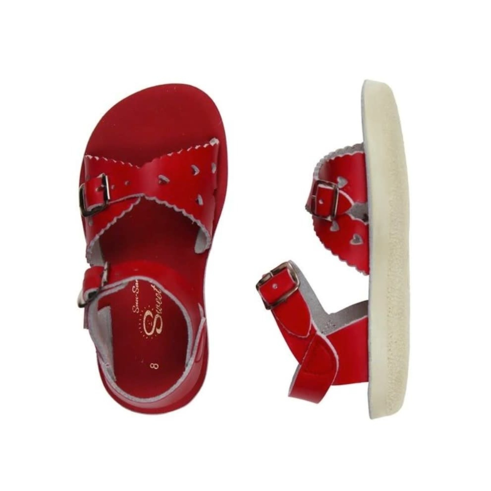 Saltwater Sandals SALTWATER SANDALS - Open toe leather sandals 'Sweetheart - Red'